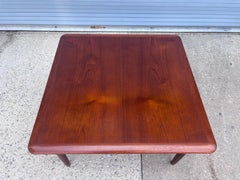 Gunnar Schwartz Teak Square Coffee Table with cane shelf