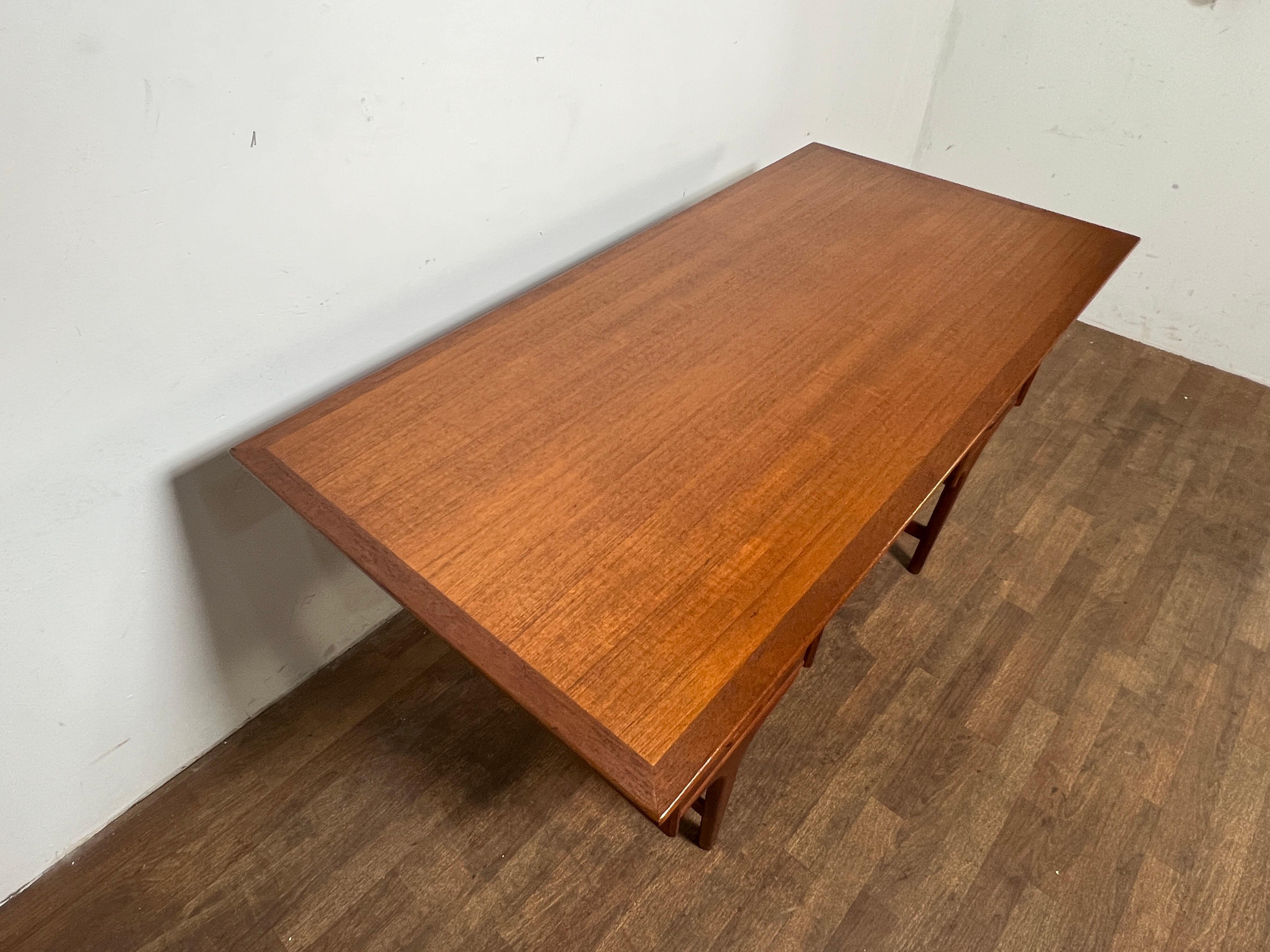 Scandinavian Modern Gunnar Tibergaard-Nielsen Danish Teak Desk C. 1960s