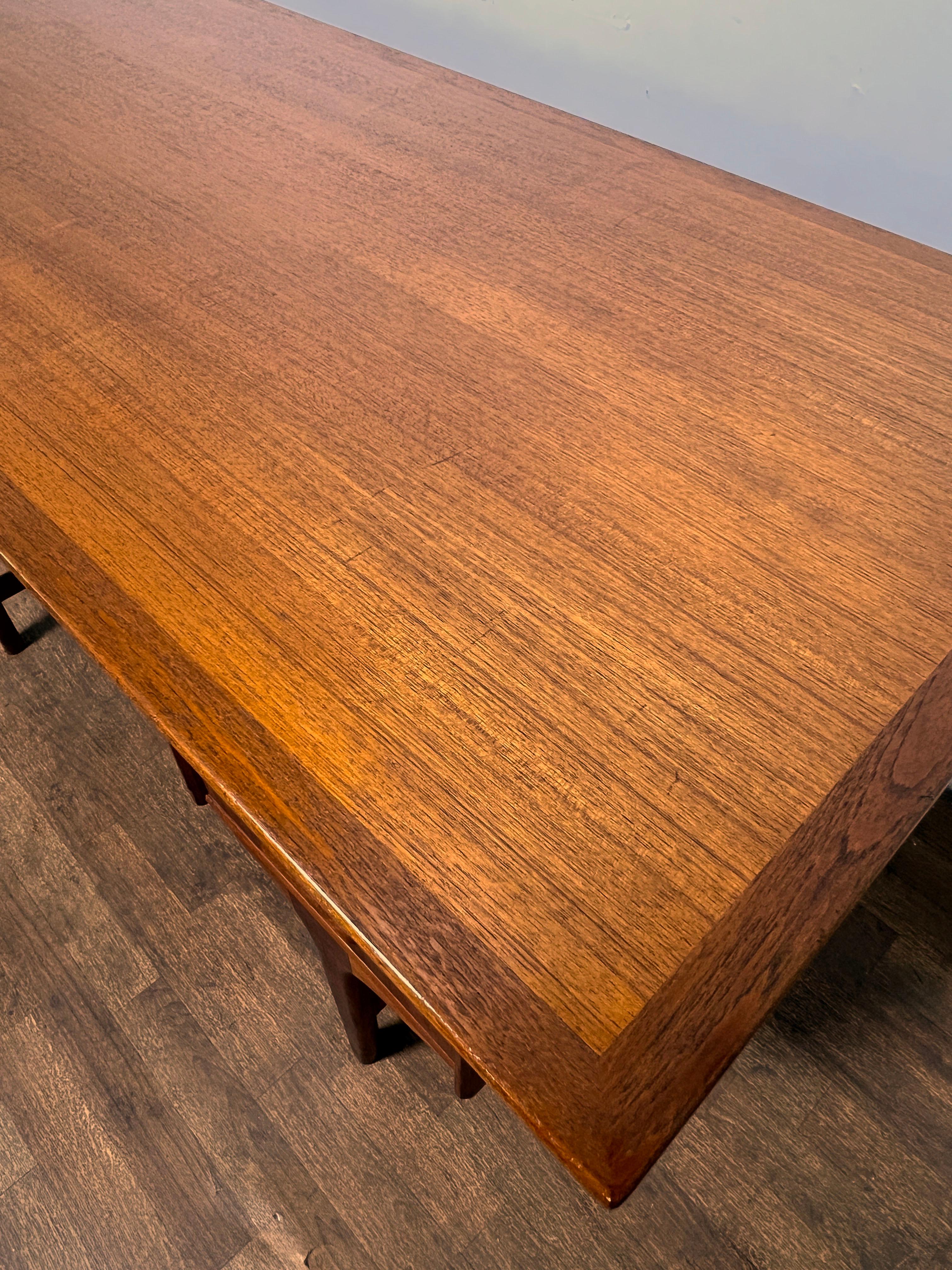 Gunnar Tibergaard-Nielsen Danish Teak Desk C. 1960s In Good Condition In Peabody, MA