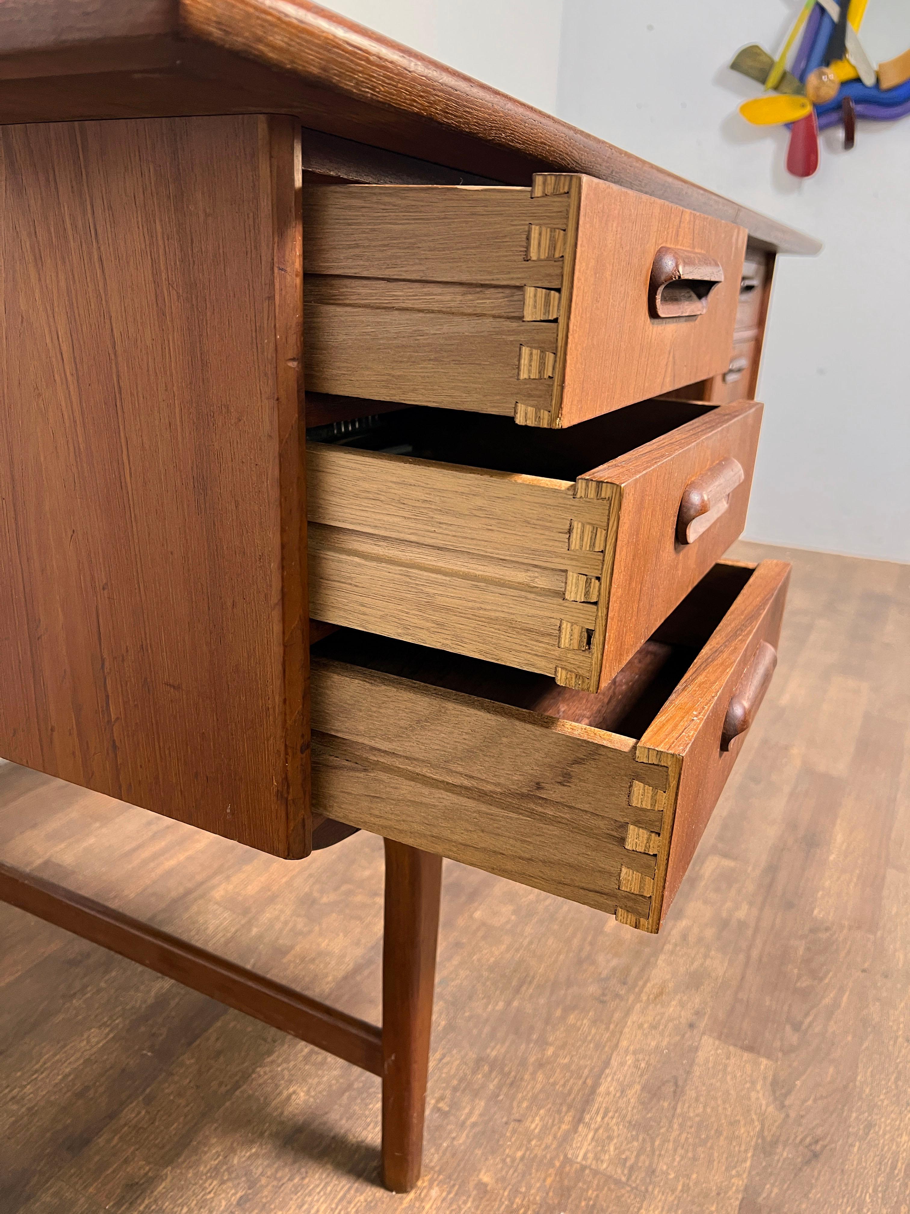 Gunnar Tibergaard-Nielsen Danish Teak Desk C. 1960s 4