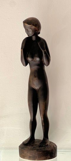 GUNNAR UOTILA, wood sculpture, signed and dated 1953