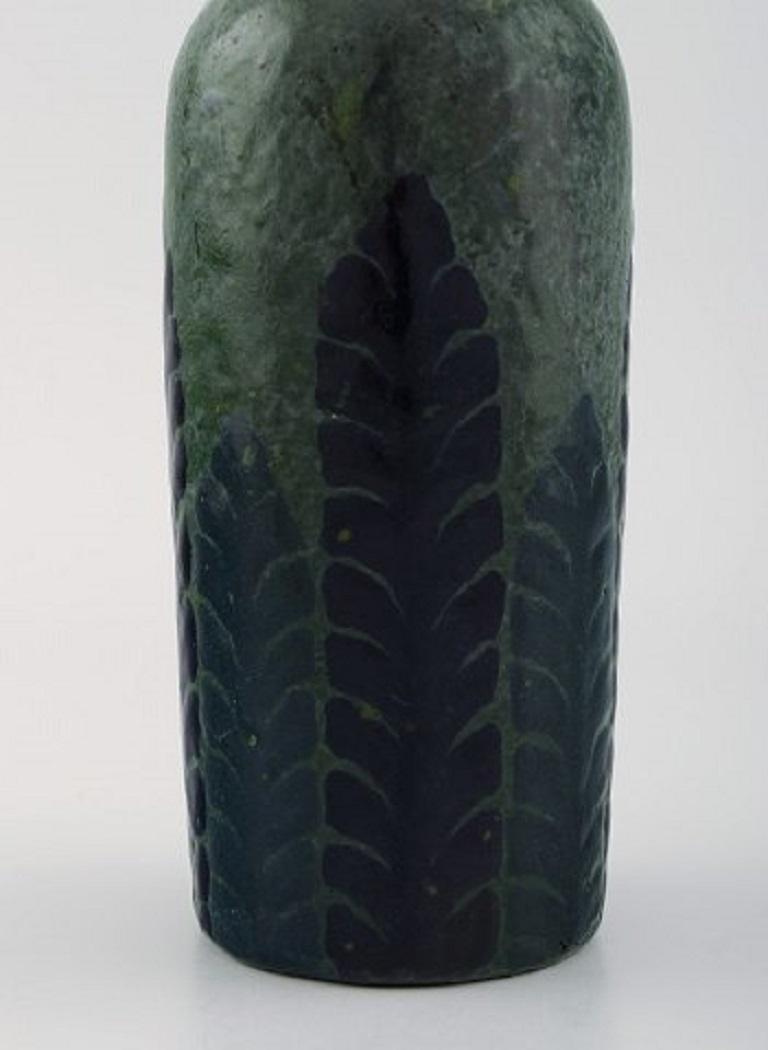 Swedish Gunnar Wennerberg for Gustafsberg, Antique Unique Vase in Glazed Ceramics, 1905