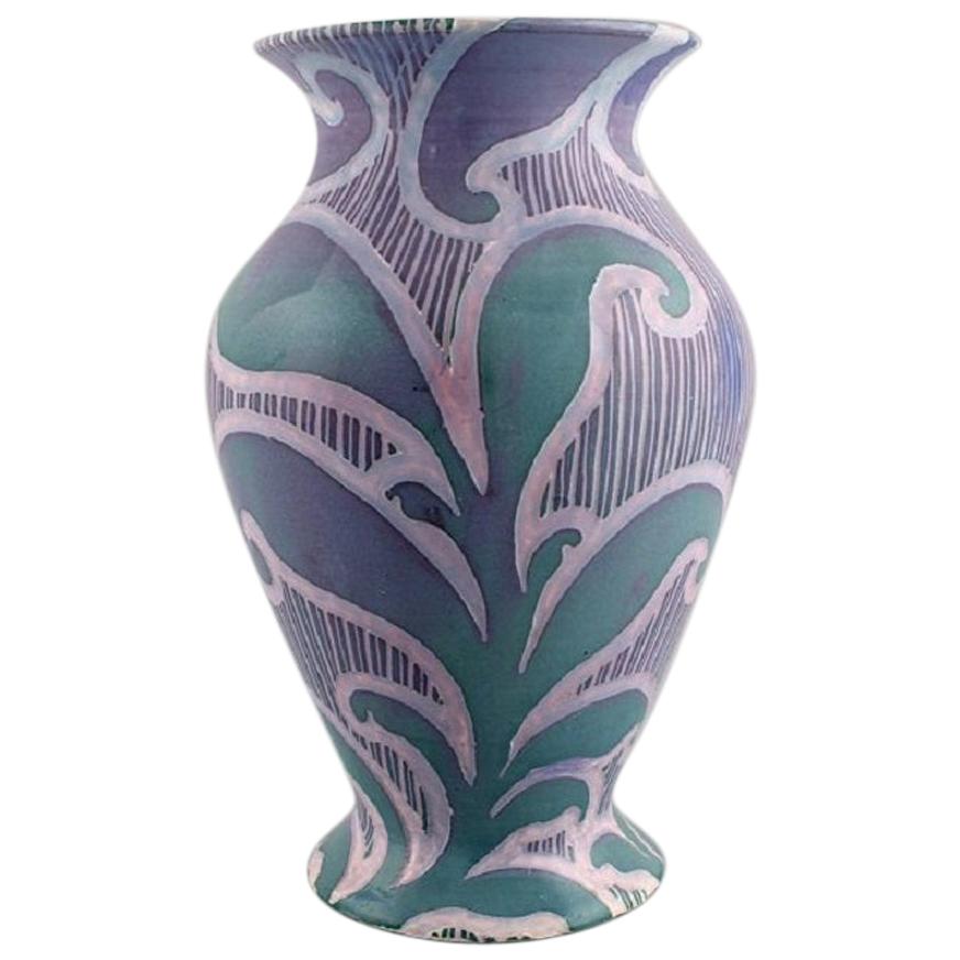 Gunnar Wennerberg for Gustavsberg, Antique Unique Art Nouveau Vase, 1902