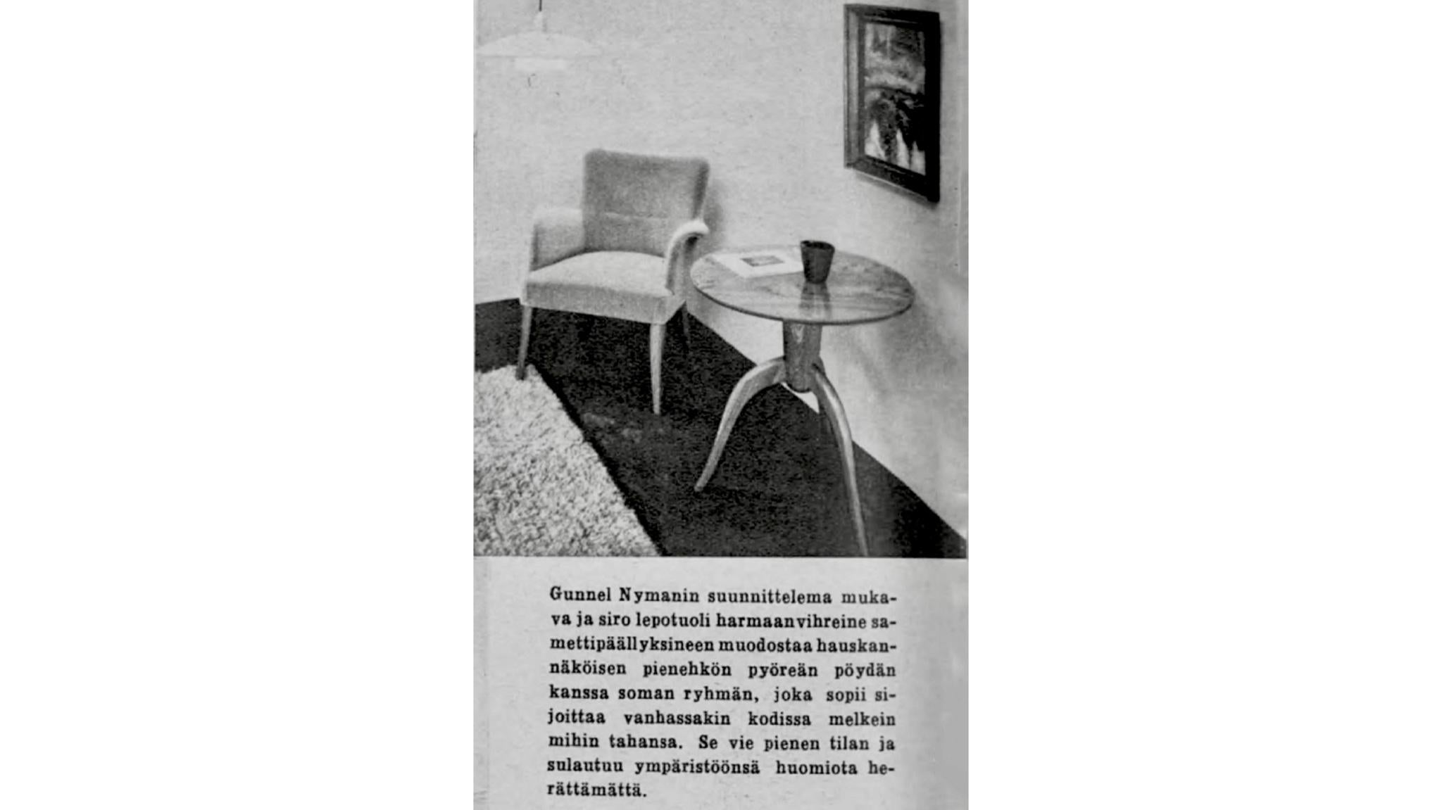 Finlandais Table d'appoint moderne finlandaise Gunnel Nyman, 1937 en vente