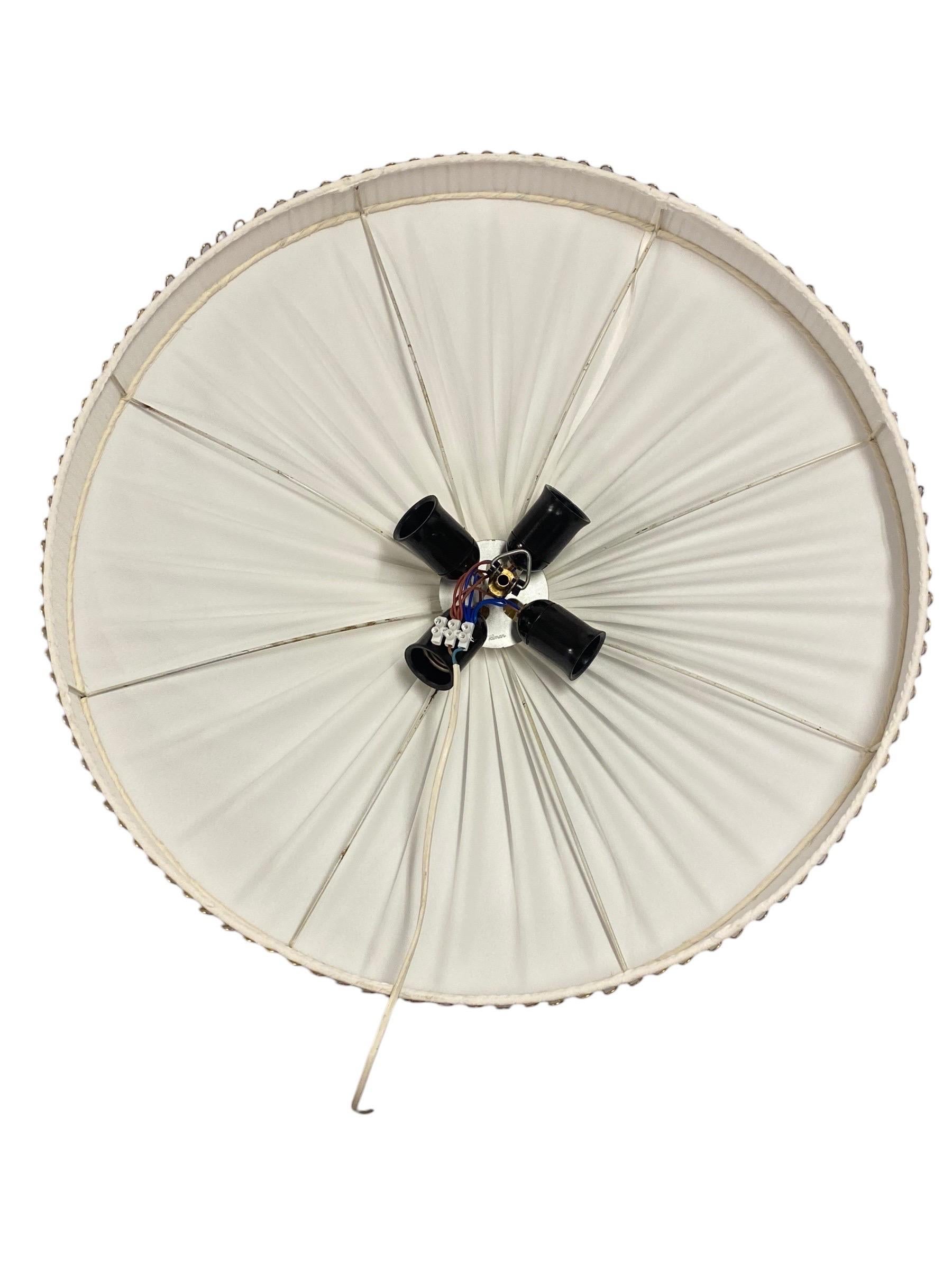 Gunnel Nyman Flush Mountains en laiton et tissu, modèle K5-40, Idman 1950s en vente 3