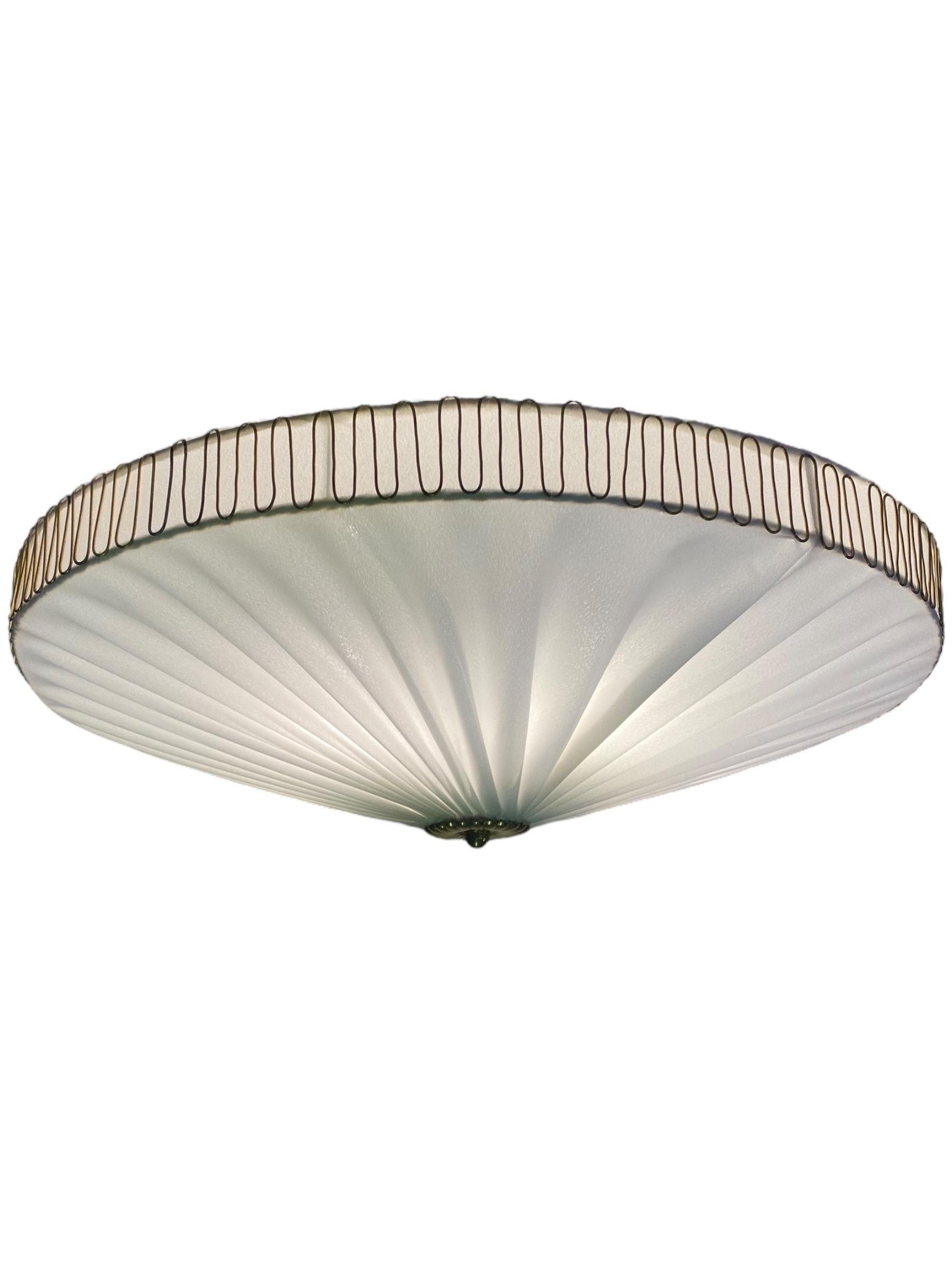 Gunnel Nyman Flush Mountains en laiton et tissu, modèle K5-40, Idman 1950s en vente 1