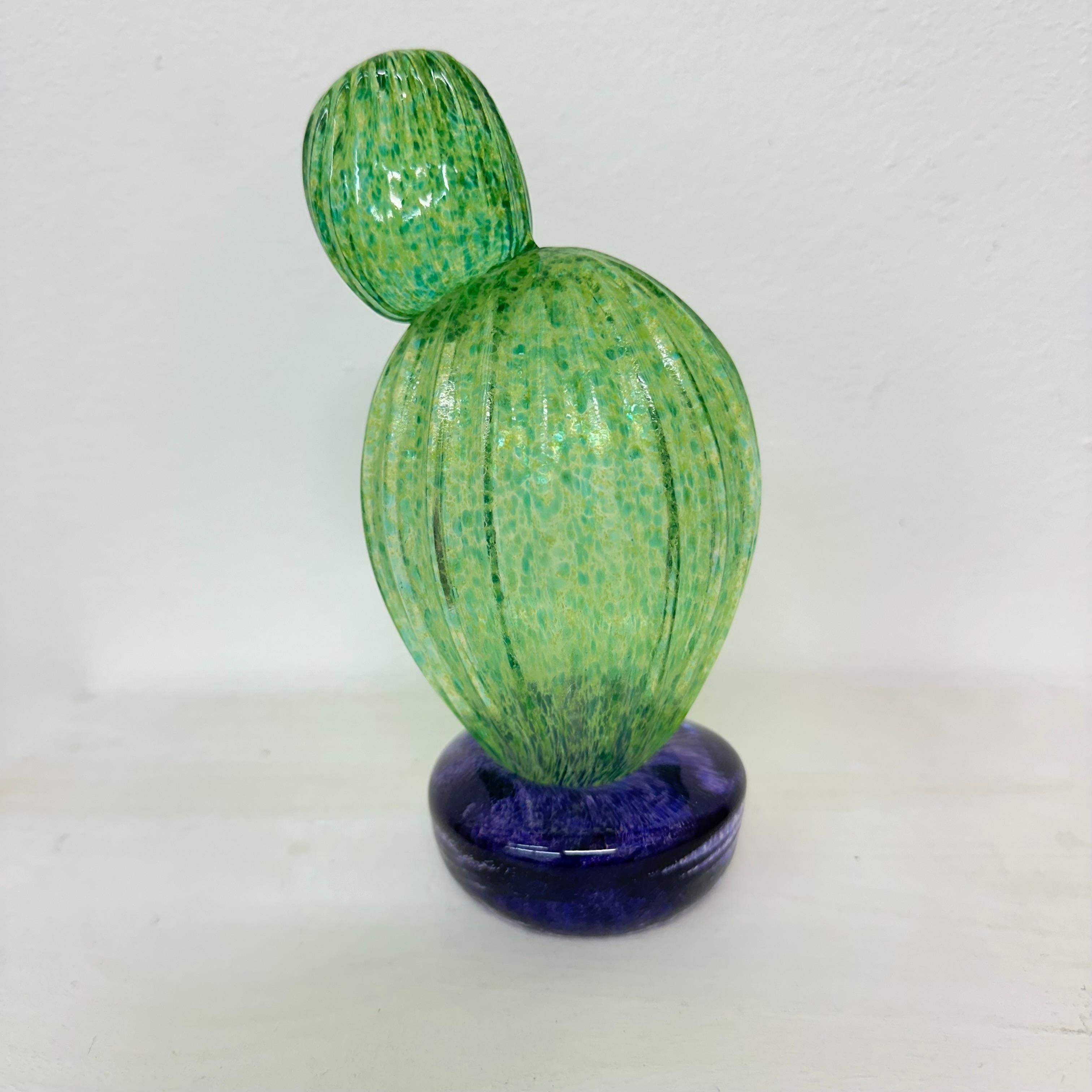 Art Glass Gunnel Sahlin for Kosta Boda Cactus 1980s Sweden