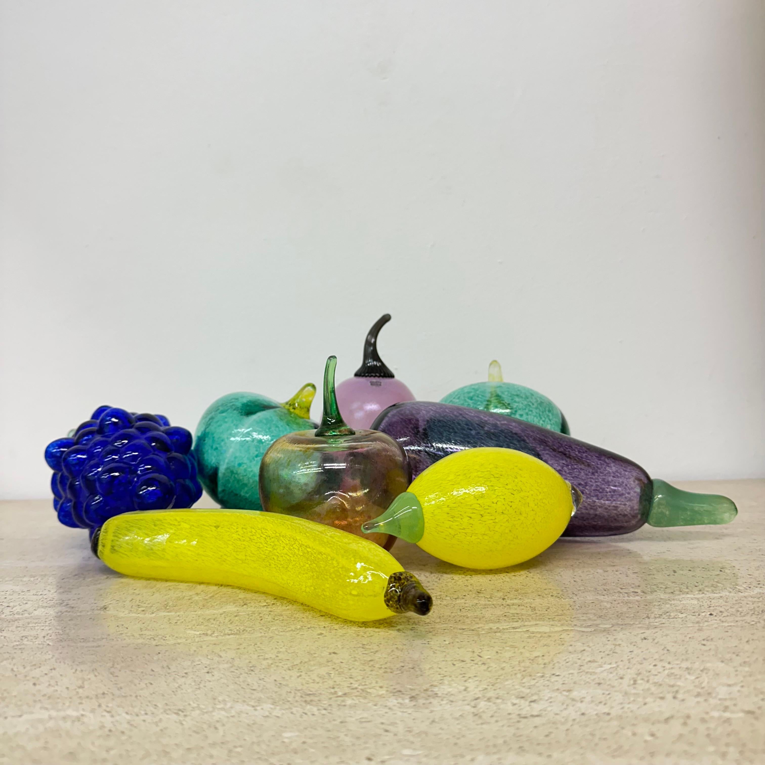 Swedish Gunnel Sahlin for Kosta Boda Fruits Art glass , 1990s For Sale