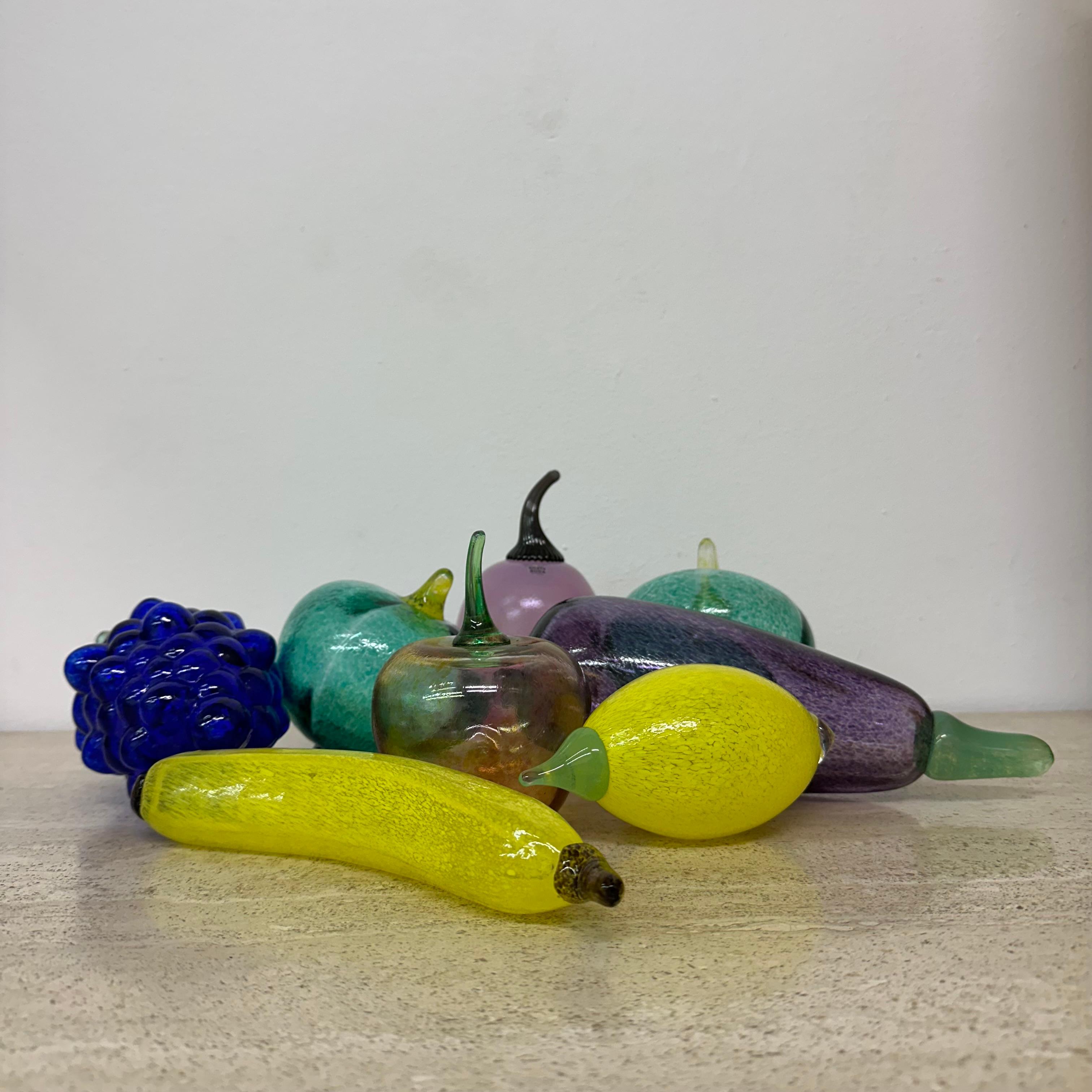 Scandinavian Modern Gunnel Sahlin for Kosta Boda Fruits Art glass , 1990s For Sale