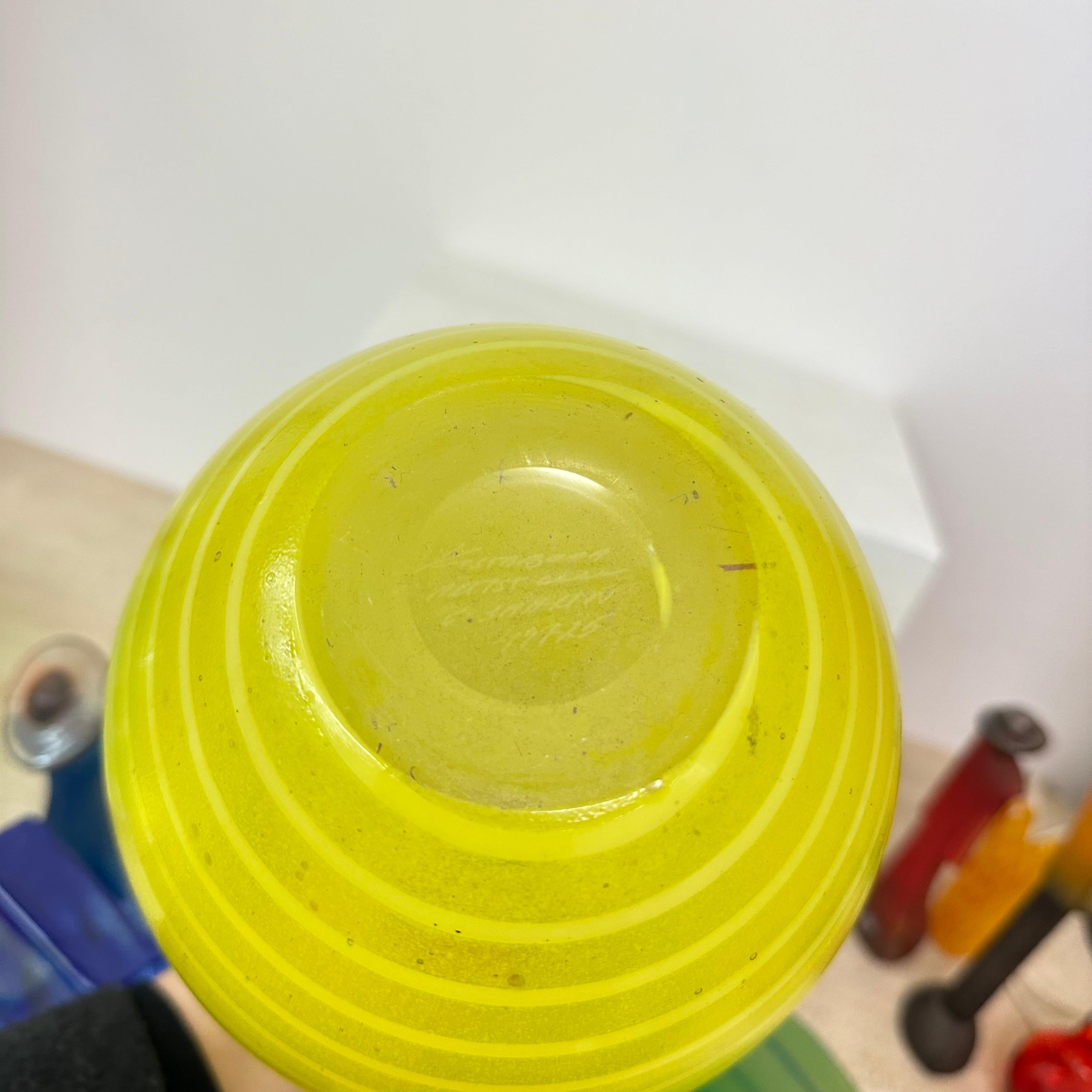 Gunnel Sahlin for Kosta boda Sweden yellow glass vase , 1990’s For Sale 12