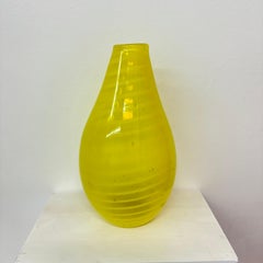 Gunnel Sahlin for Kosta boda Sweden yellow glass vase , 1990’s