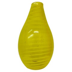 Gunnel Sahlin for Kosta boda Sweden yellow glass vase , 1990’s