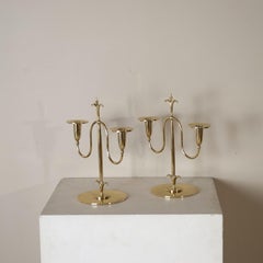 Gunner Ander Brass Candlesticks 1960s