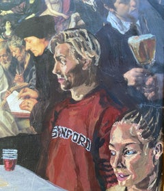 "Atrocity Exhibition" - Contemporary Framed Collage Figurative Painting