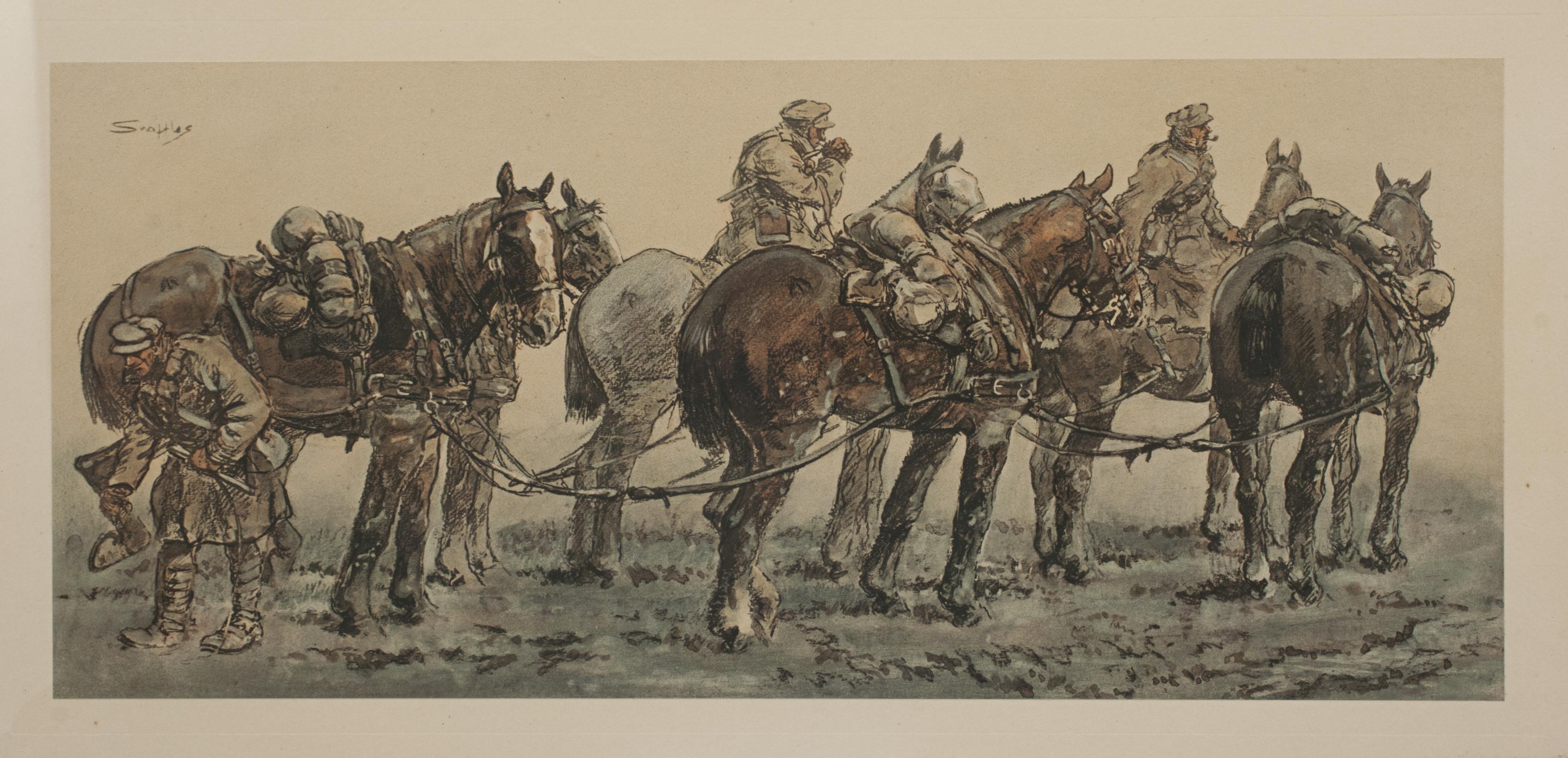 Gunners, WW1 Military Print by Snaffles In Good Condition For Sale In Oxfordshire, GB