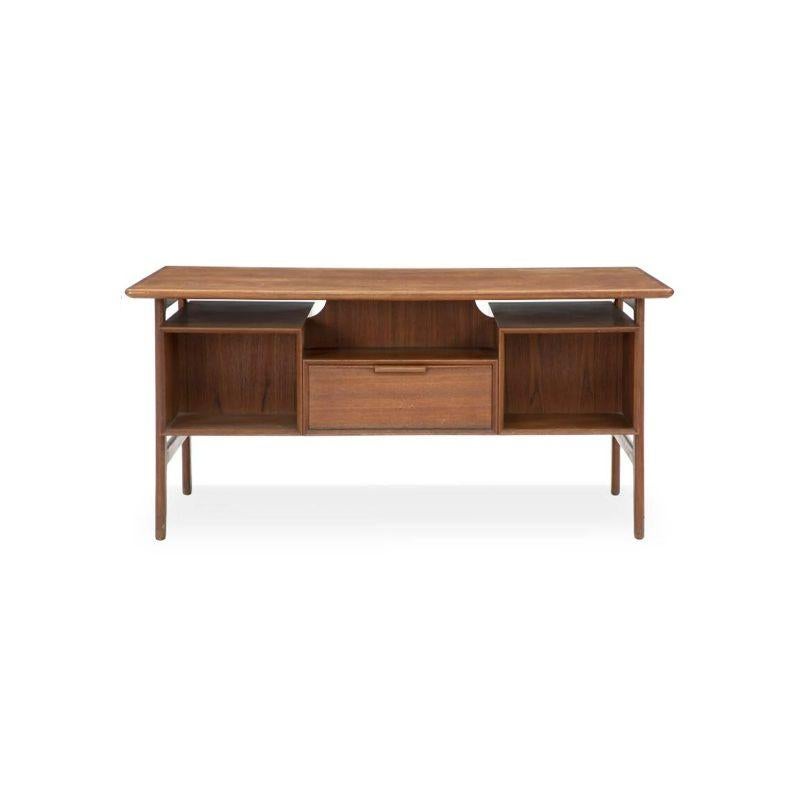 Mid-Century Modern Gunni Omann, Danish, 'Model 75', Teak Desk