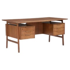 Gunni Omann, Danish, 'Model 75', Teak Desk