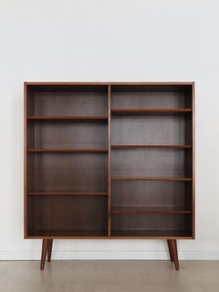 Libreria scandinava in legno scuro di Gunni Omann per Omann Jun Møbelfabrik, Danimarca 1960