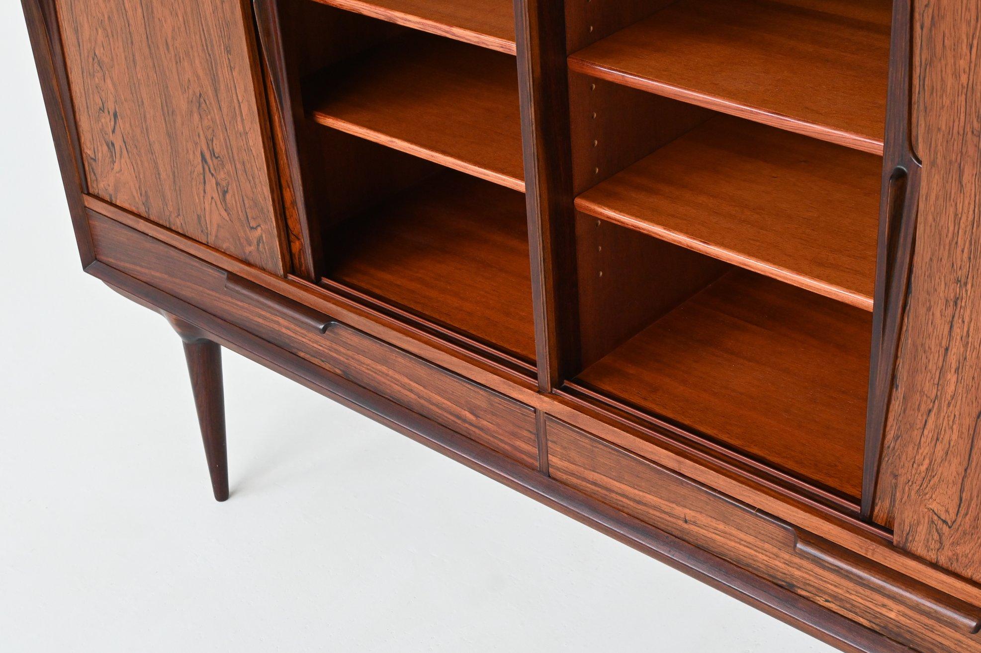 Gunni Omann highboard model 13 in rosewood Omann Jun Denmark 1960 For Sale 4
