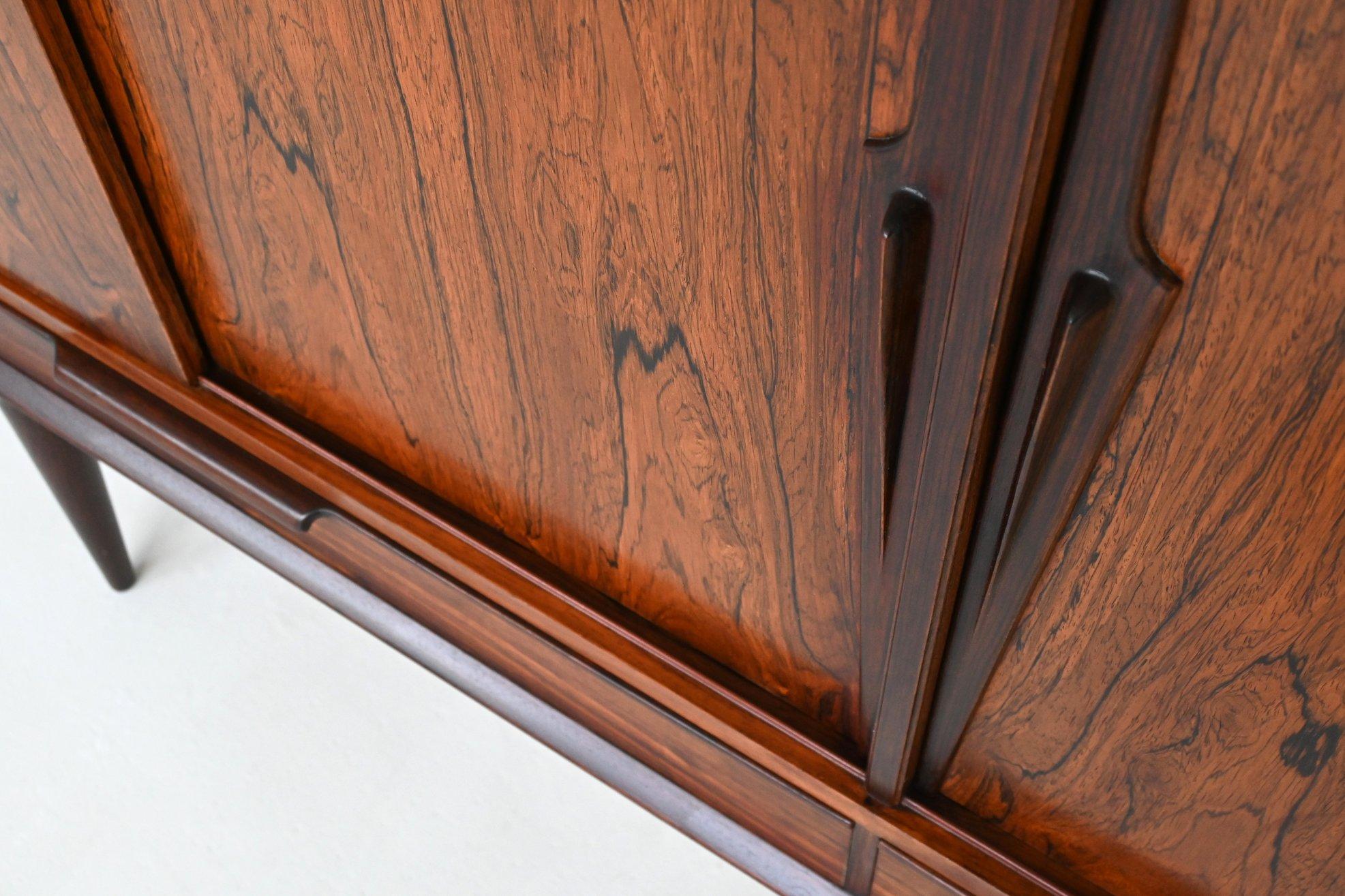 Gunni Omann highboard model 13 in rosewood Omann Jun Denmark 1960 For Sale 7