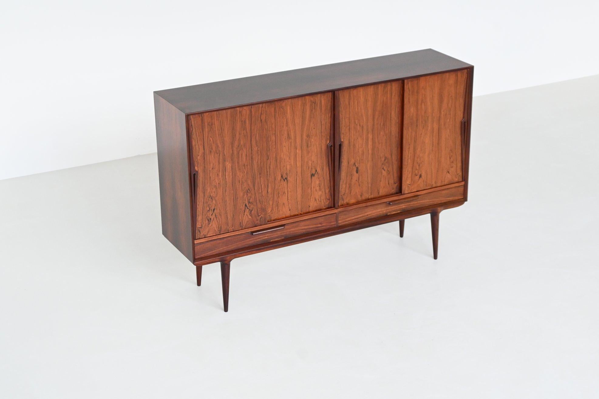 Gunni Omann highboard model 13 in rosewood Omann Jun Denmark 1960 For Sale 12