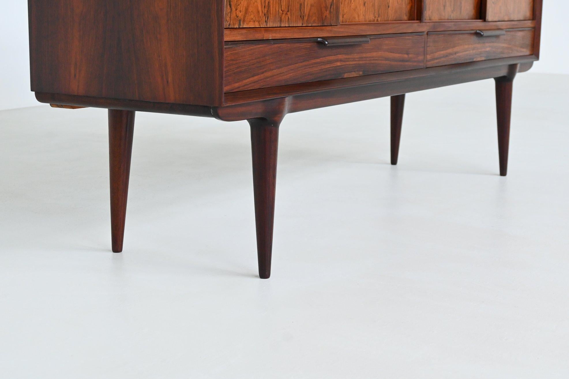 Gunni Omann highboard model 13 in rosewood Omann Jun Denmark 1960 For Sale 1