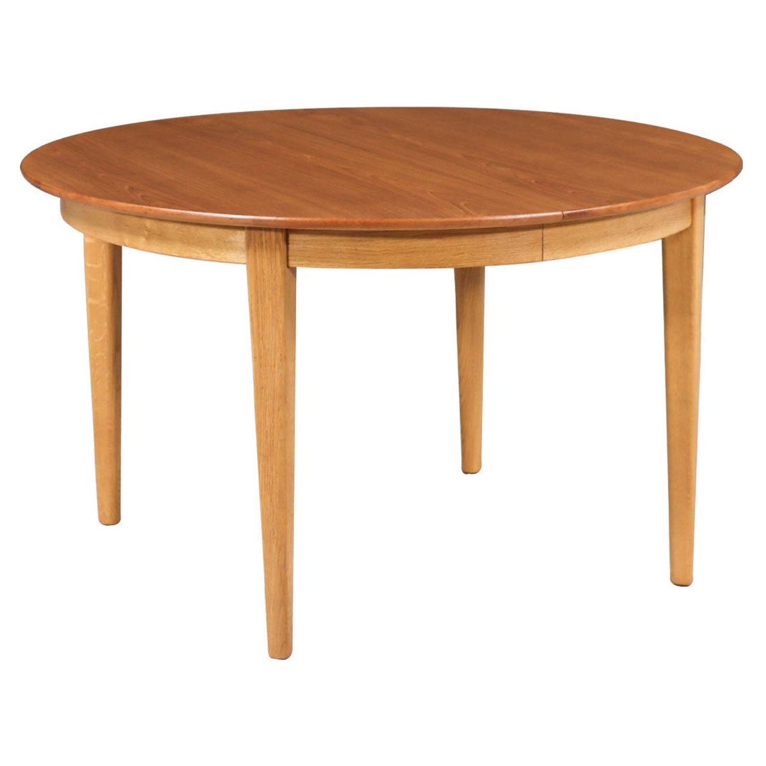 Gunni Omann Model-55 Table de salle à manger extensible en teck et Oak pour Omann Jun Møblefabrik