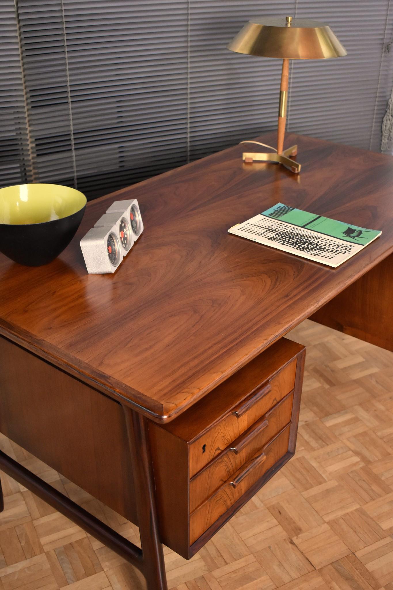 Gunni Omann Model 75 Rosewood Desk for Omann Jun Møbelfabrik 4