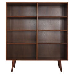 Gunni Omann Librería escandinava de madera oscura para Jun Møbelfabrik, Dinamarca Años 60