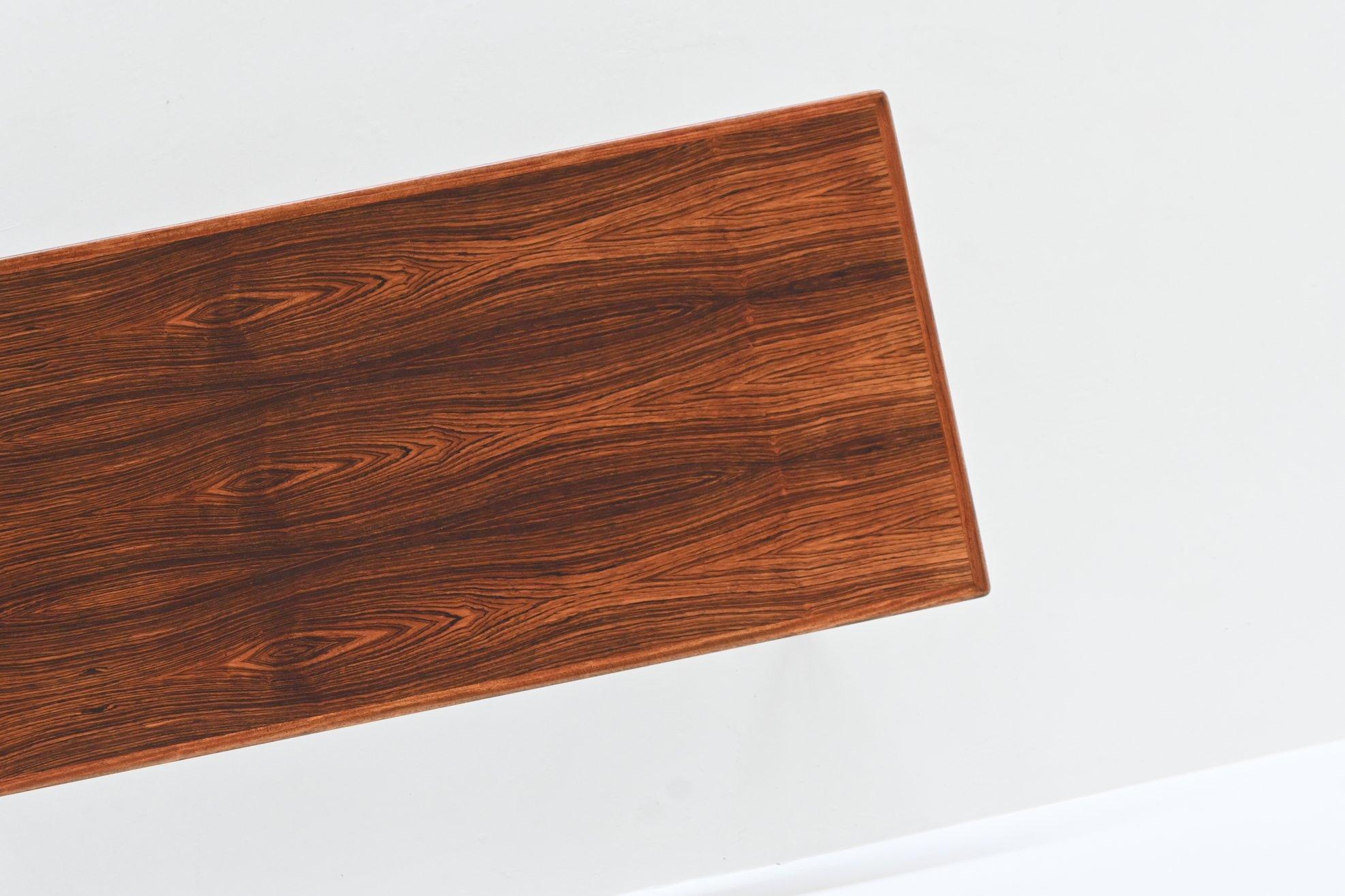 Gunni Omann sculptural coffee table rosewood Omann Jun Denmark 1958 For Sale 11