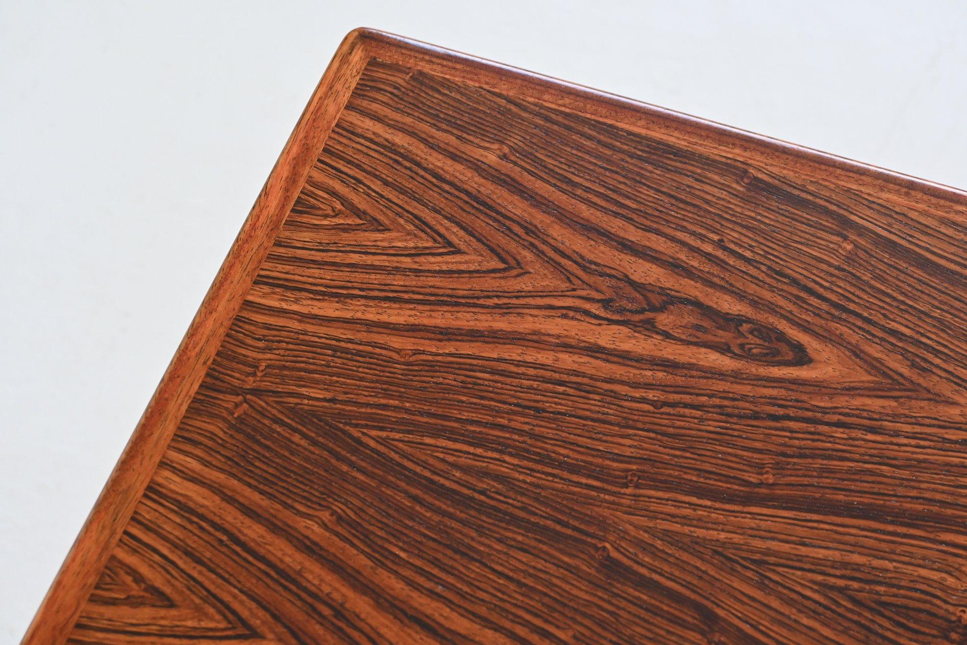 Gunni Omann sculptural coffee table rosewood Omann Jun Denmark 1958 For Sale 1