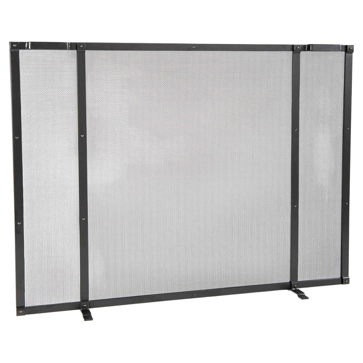 Gunnison Fireplace Screen in a Warm Black Finish For Sale