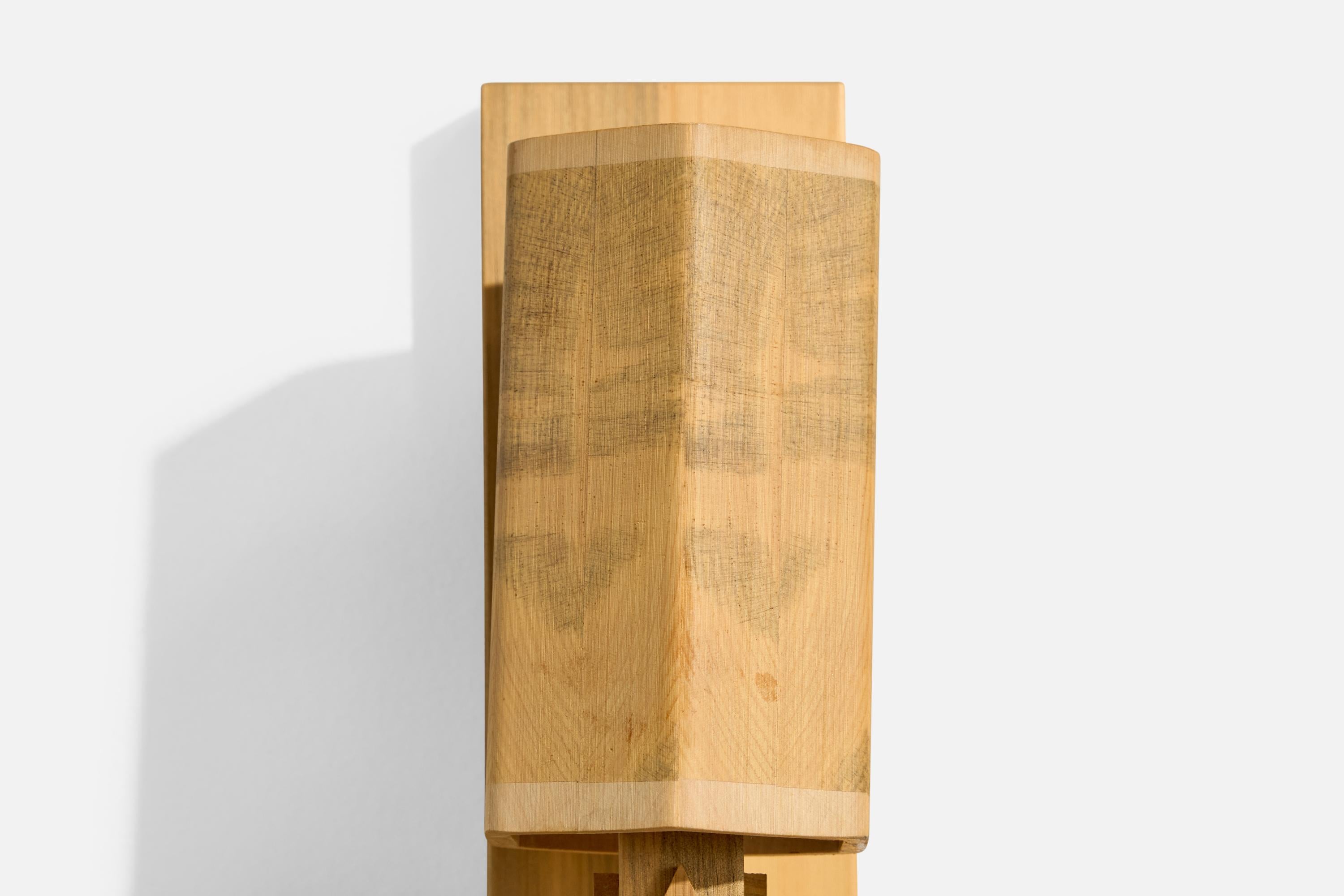 Guns Hemslöjd, Wall Lights, Wood, Sweden, 1970s For Sale 3