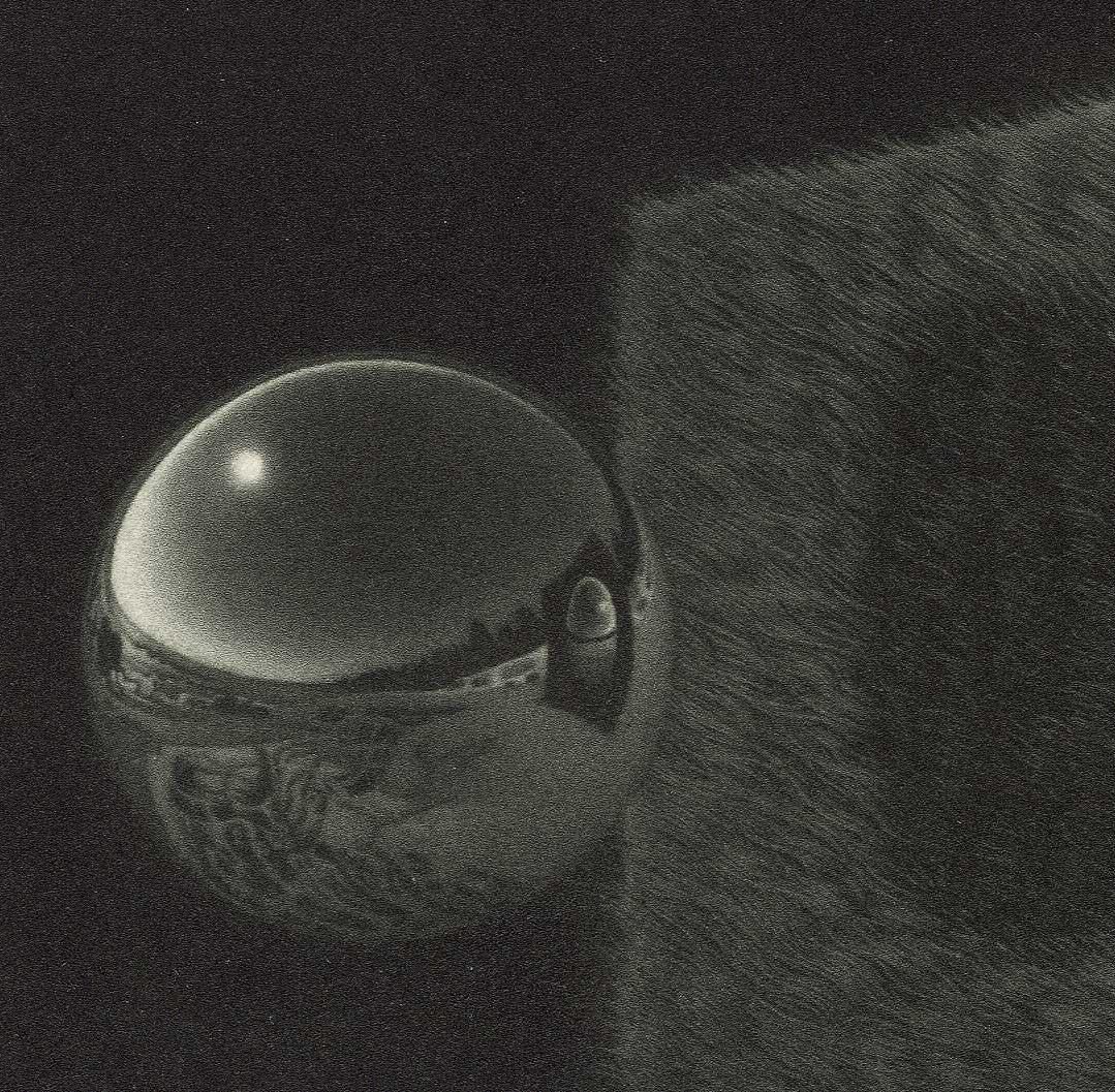 Non Sequitor (sphere represents a reflection of the past and a vision of future) - Print by Guntars Sietins