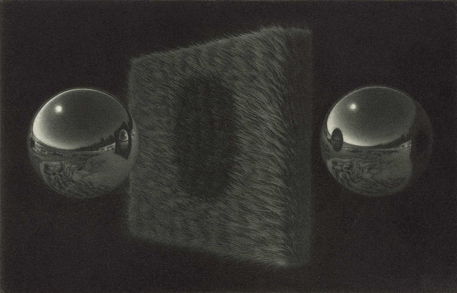 Guntars Sietins Still-Life Print - Non Sequitor (sphere represents a reflection of the past and a vision of future)
