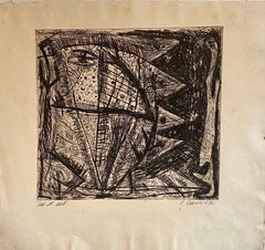 Austrian Junge Wilde Abstract Etching Hand Signed, Neo Expressionist Art Print