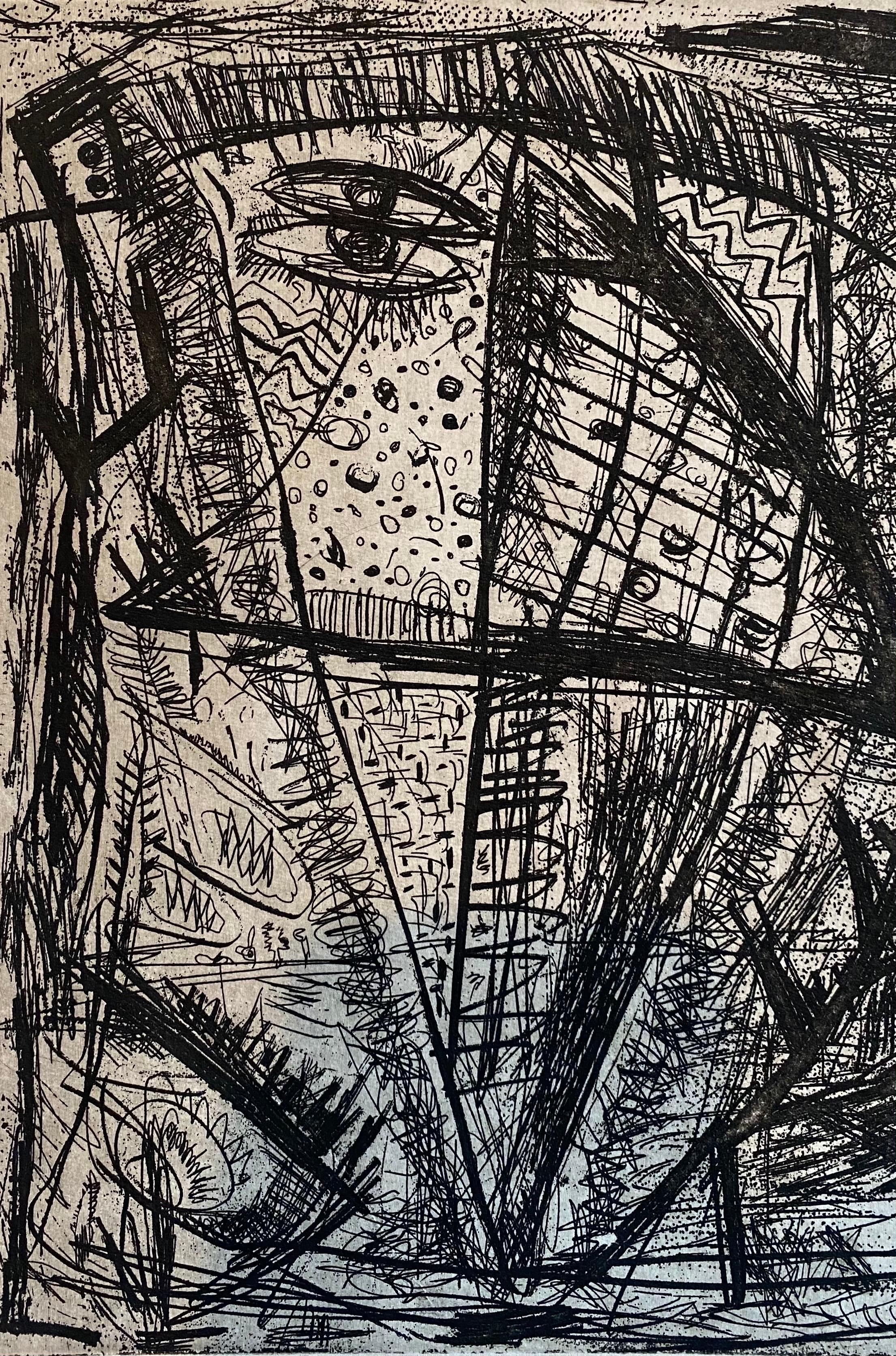 Austrian Junge Wilde Abstract Etching Hand Signed, Neo Expressionist Art Print For Sale 3