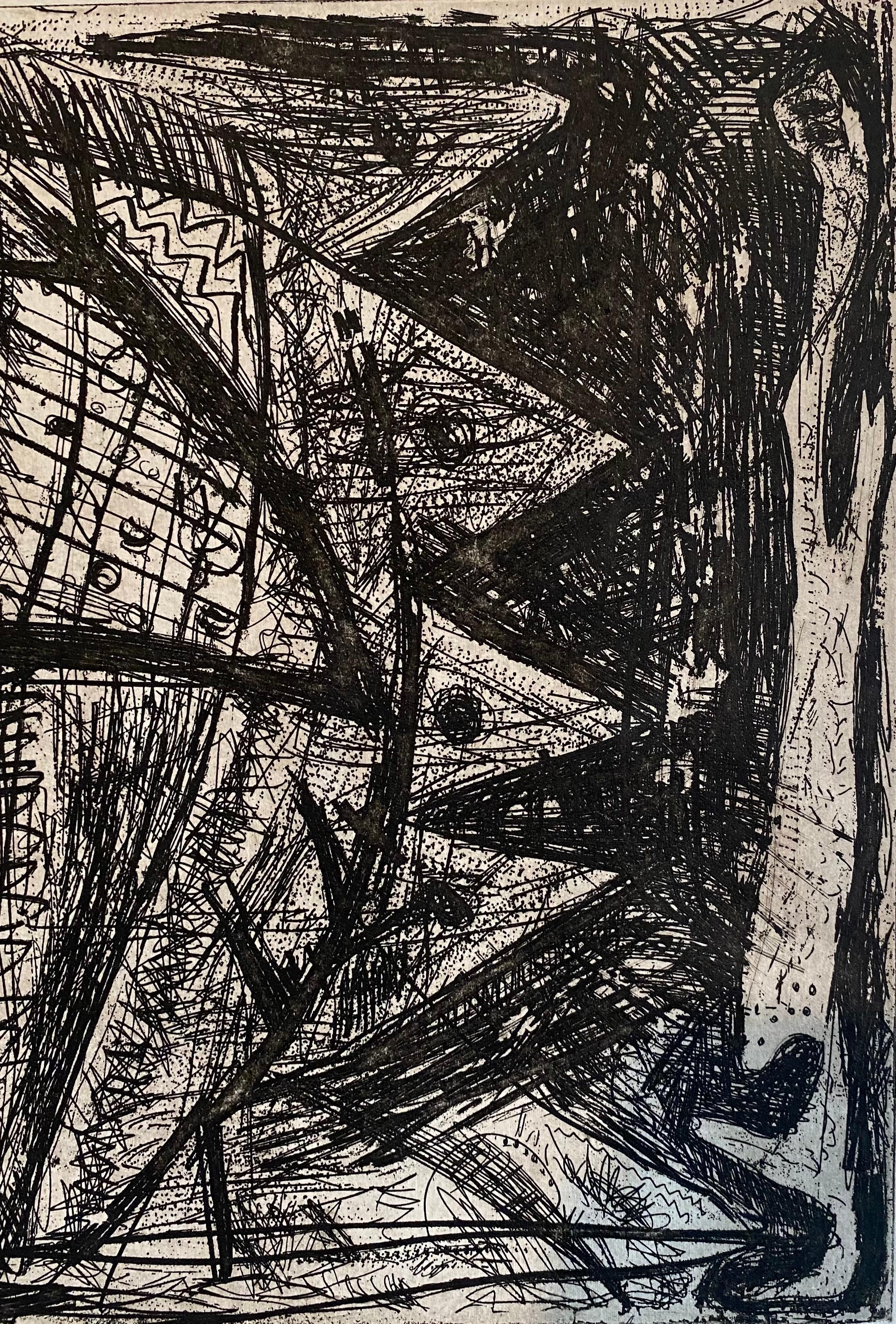 Austrian Junge Wilde Abstract Etching Hand Signed, Neo Expressionist Art Print For Sale 4