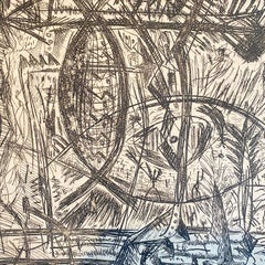 Austrian Junge Wilde Abstract Etching Hand Signed, New Expressionist