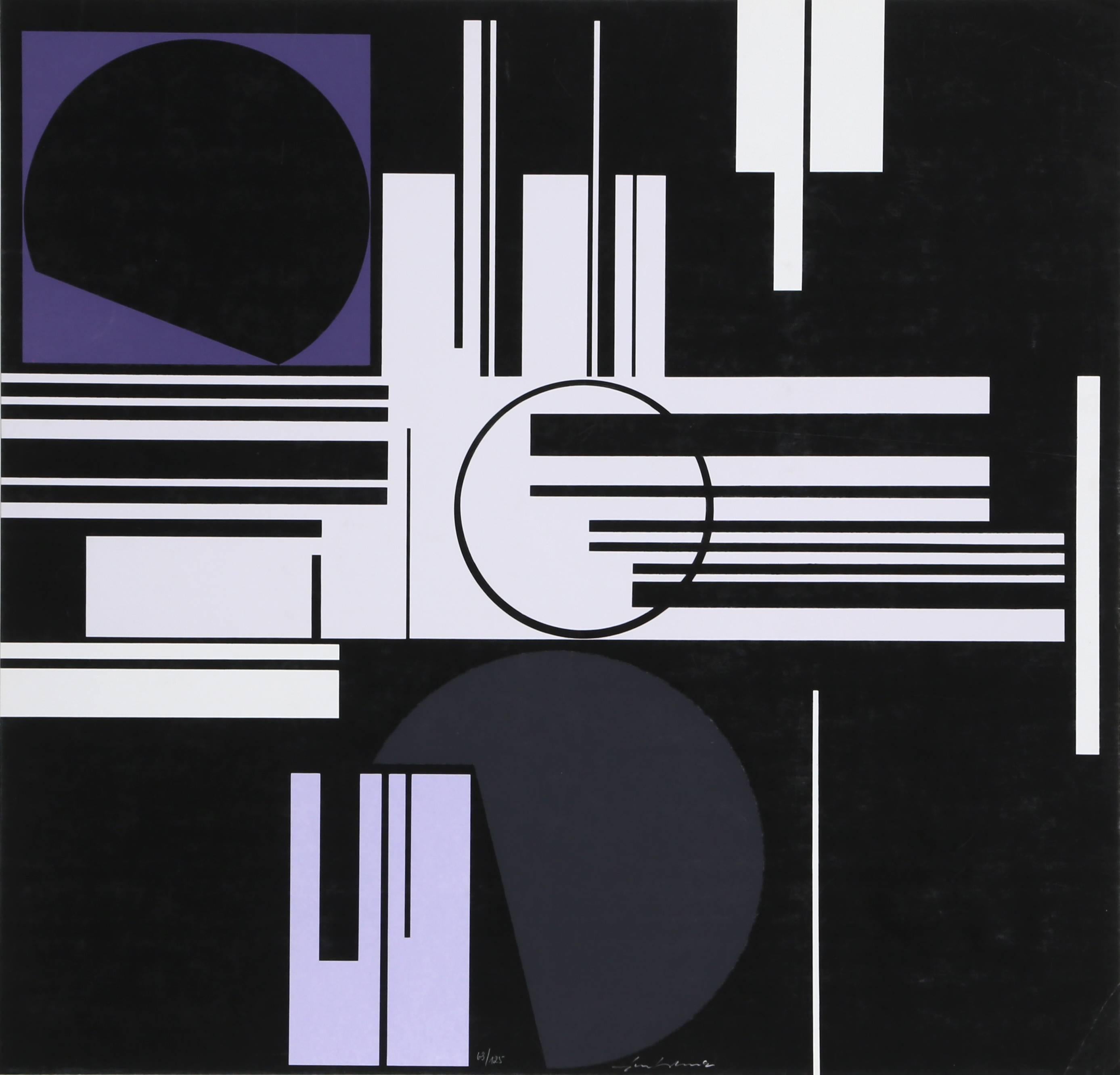 Artist: Gunter Fruhtrunk, German (1923 - 1982)
Title: Untitled 2
Year: 1971
Medium: Silkscreen, signed and numbered in pencil
Edition: 63/125
Size: 24.5 x 25.5 in. (62.23 x 64.77 cm)