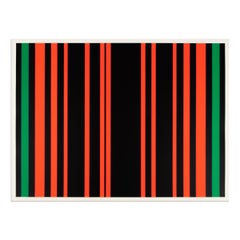 Günter Fruhtrunk, Zwischen Grün - Screenprint, 1970, Op Art, Signed Print