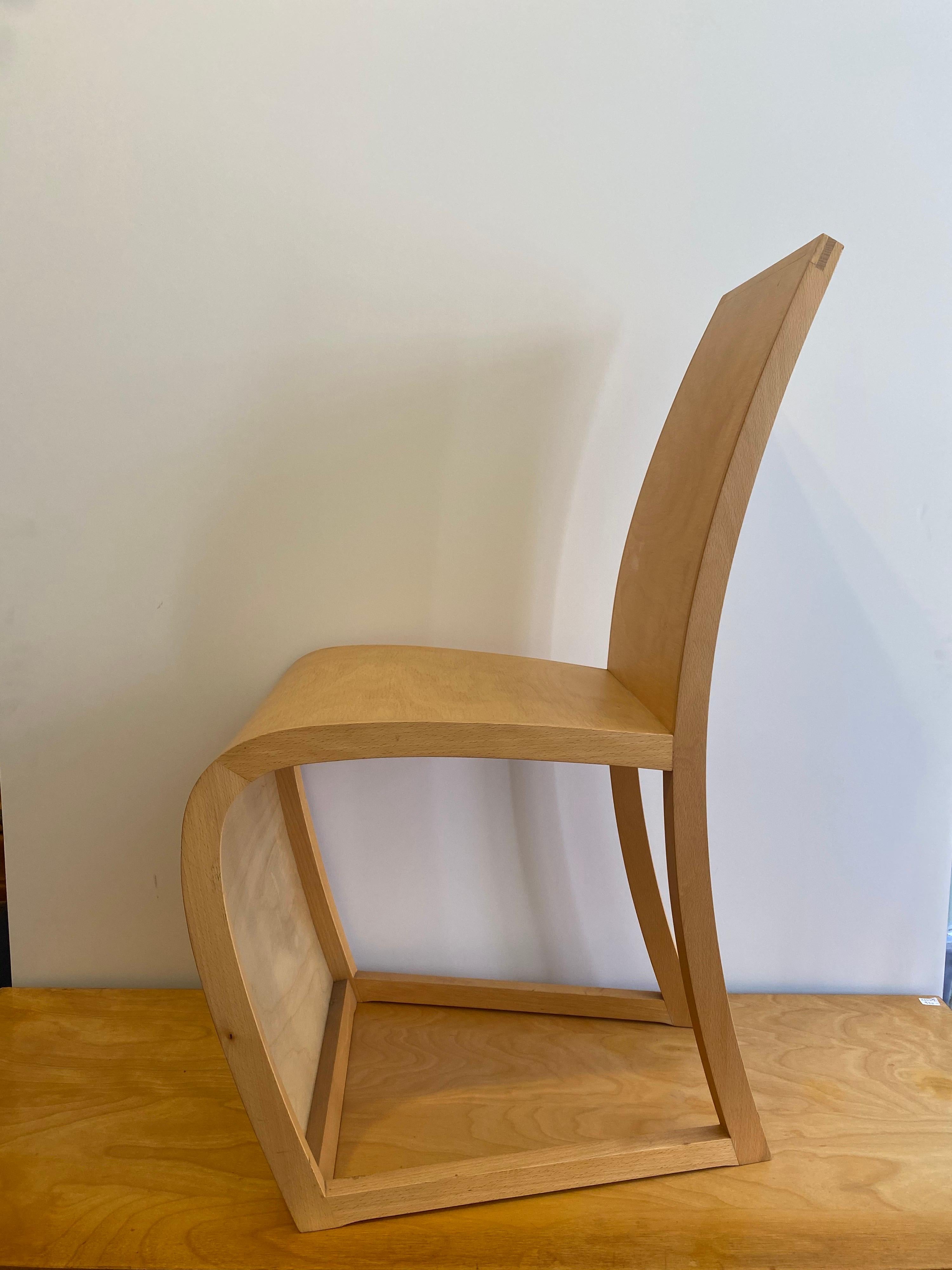 Gunter Konig artist built chair 12/12 from 2001. Konig is based in Hamburg, Germany.