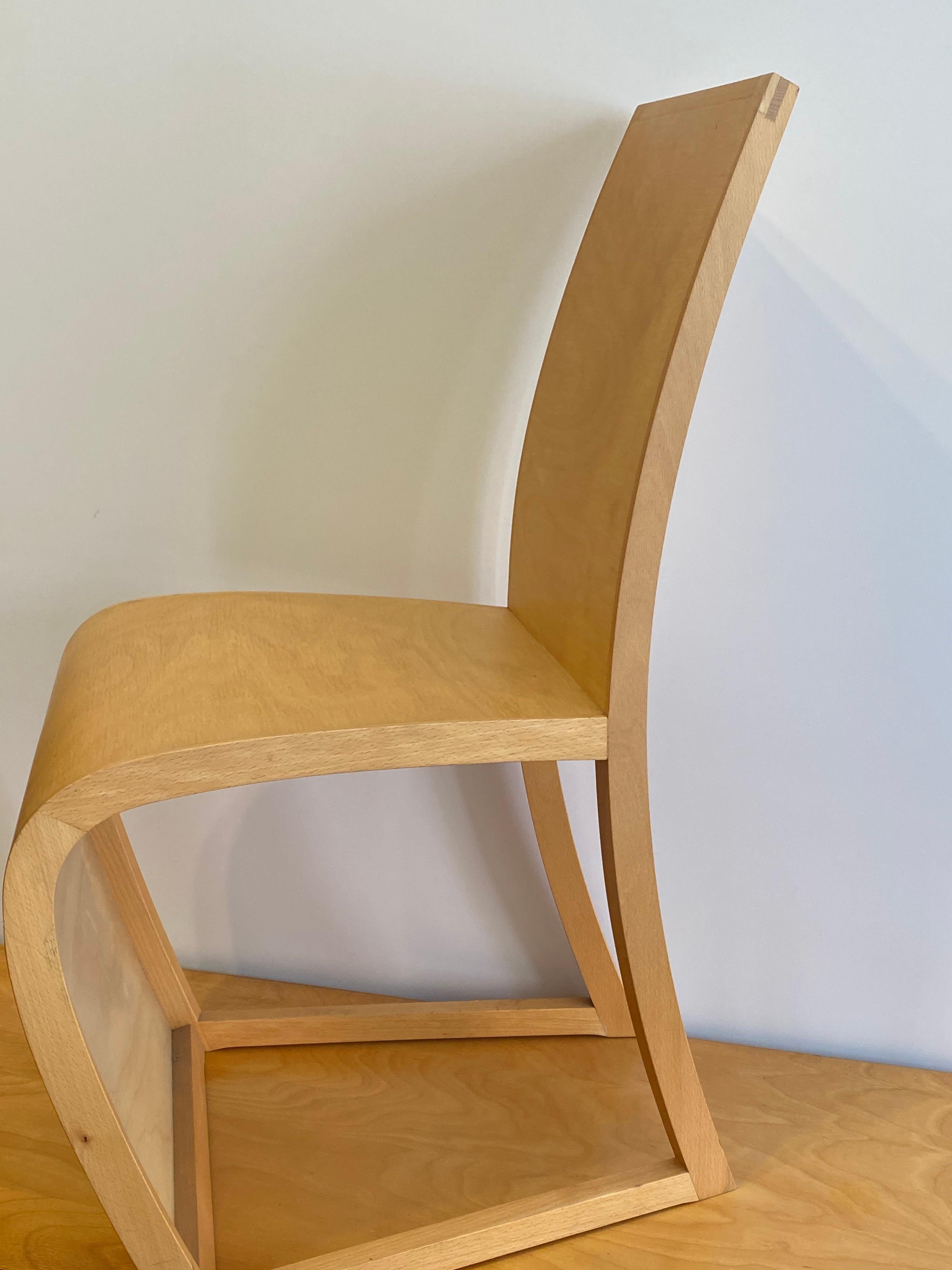 Modern Gunter Konig Birch Artist Built Chair 12/12, 2001