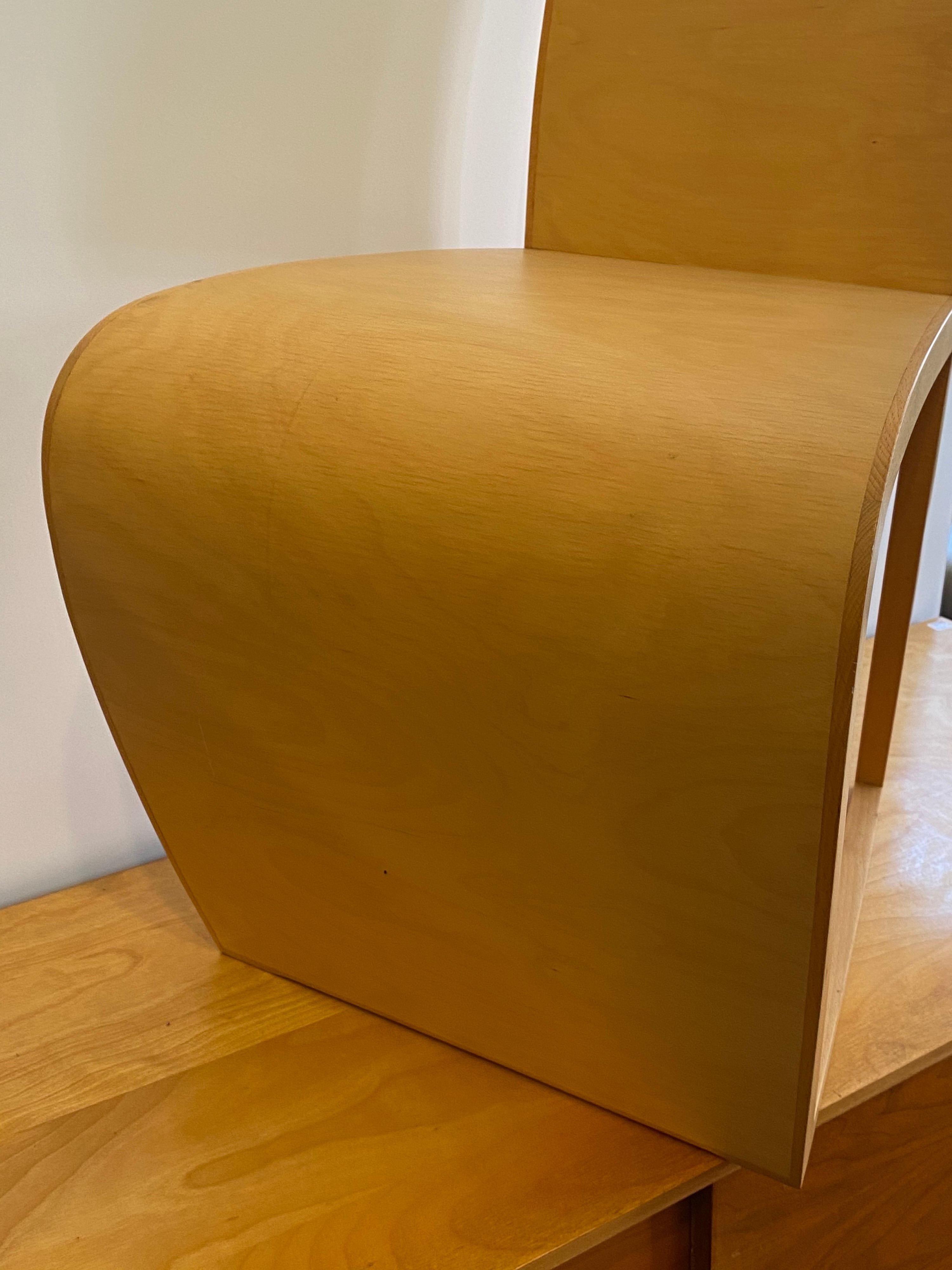 German Gunter Konig Birch Artist Built Chair 12/12, 2001
