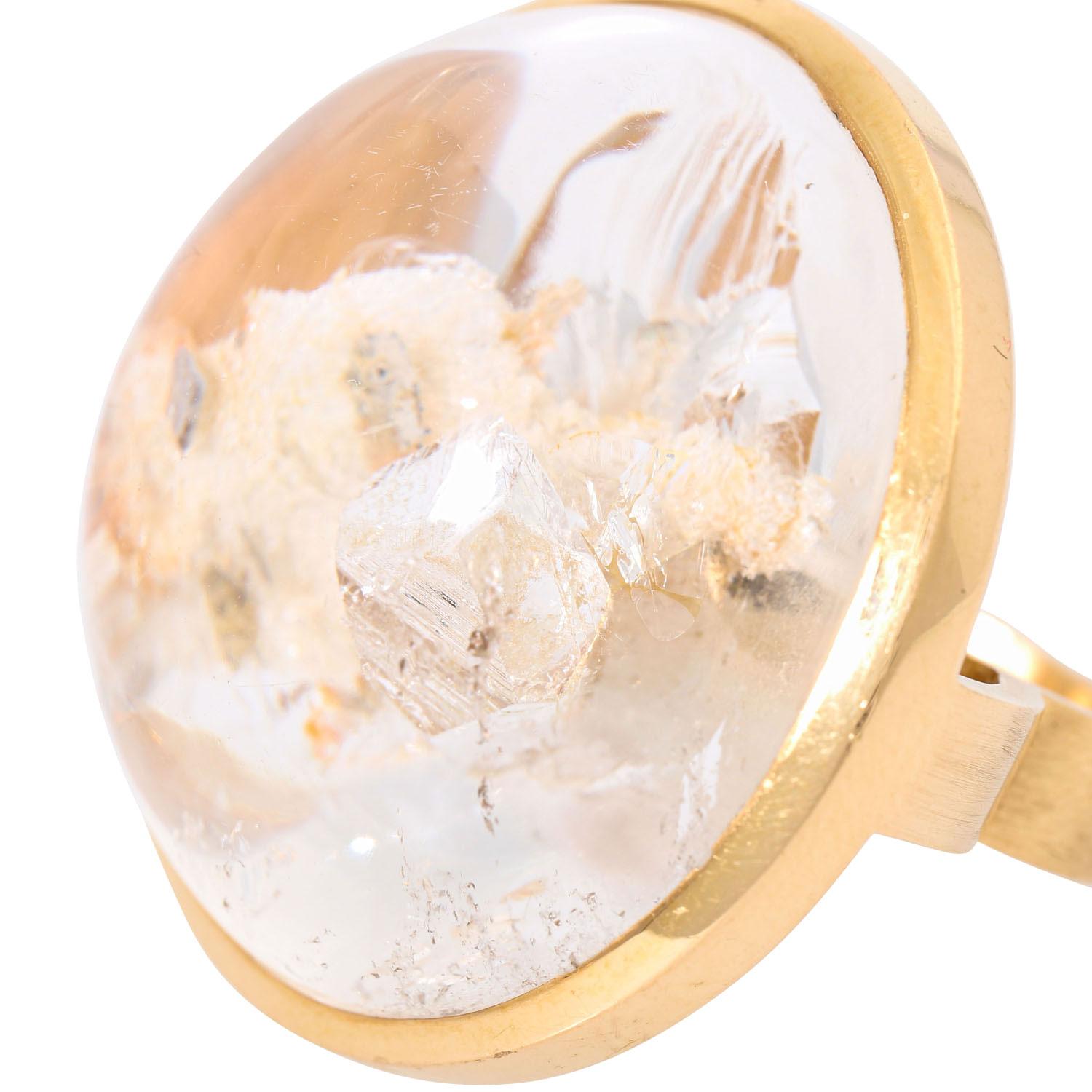 Günter Krauss Ring mit einem außergewöhnlichen Bergkristall im Zustand „Relativ gut“ im Angebot in Stuttgart, BW