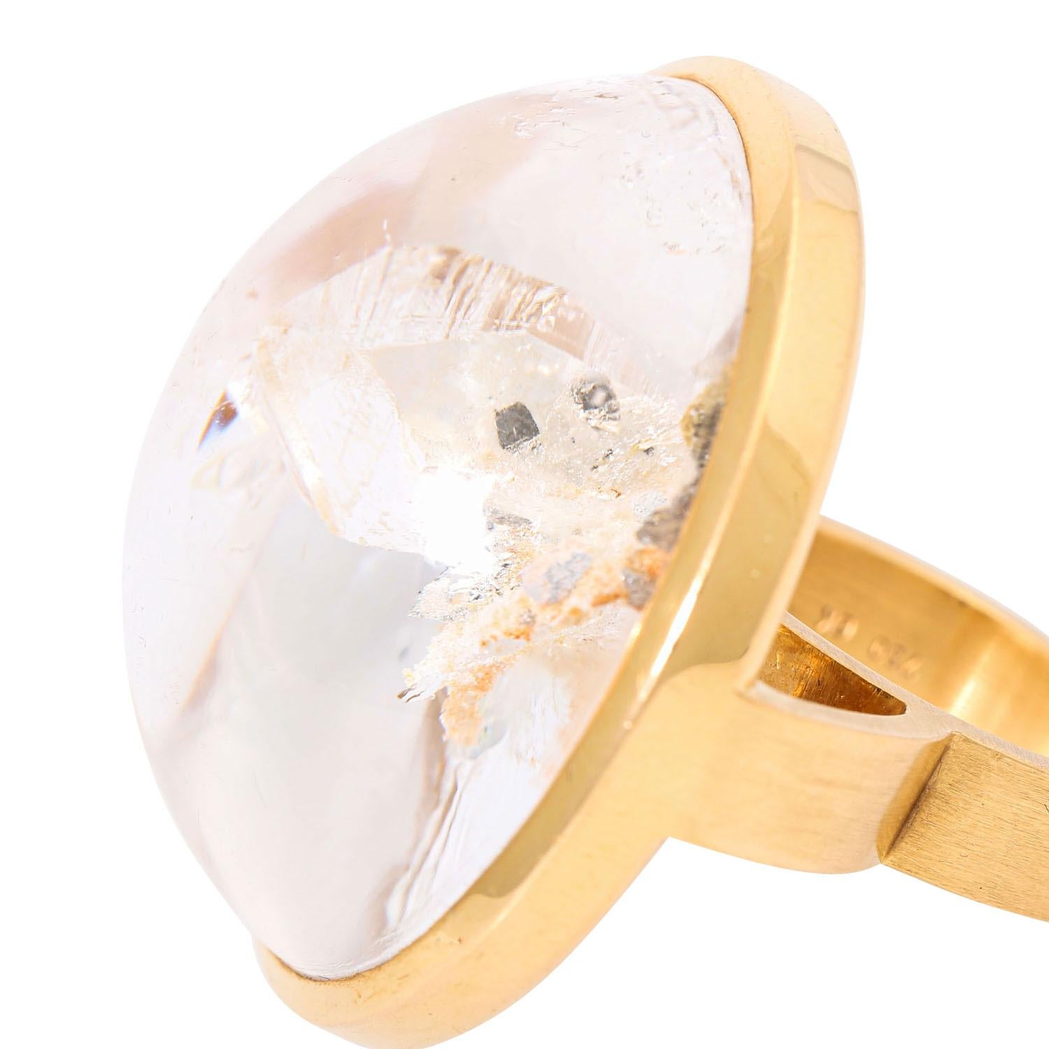 Günter Krauss Ring mit einem außergewöhnlichen Bergkristall Damen im Angebot