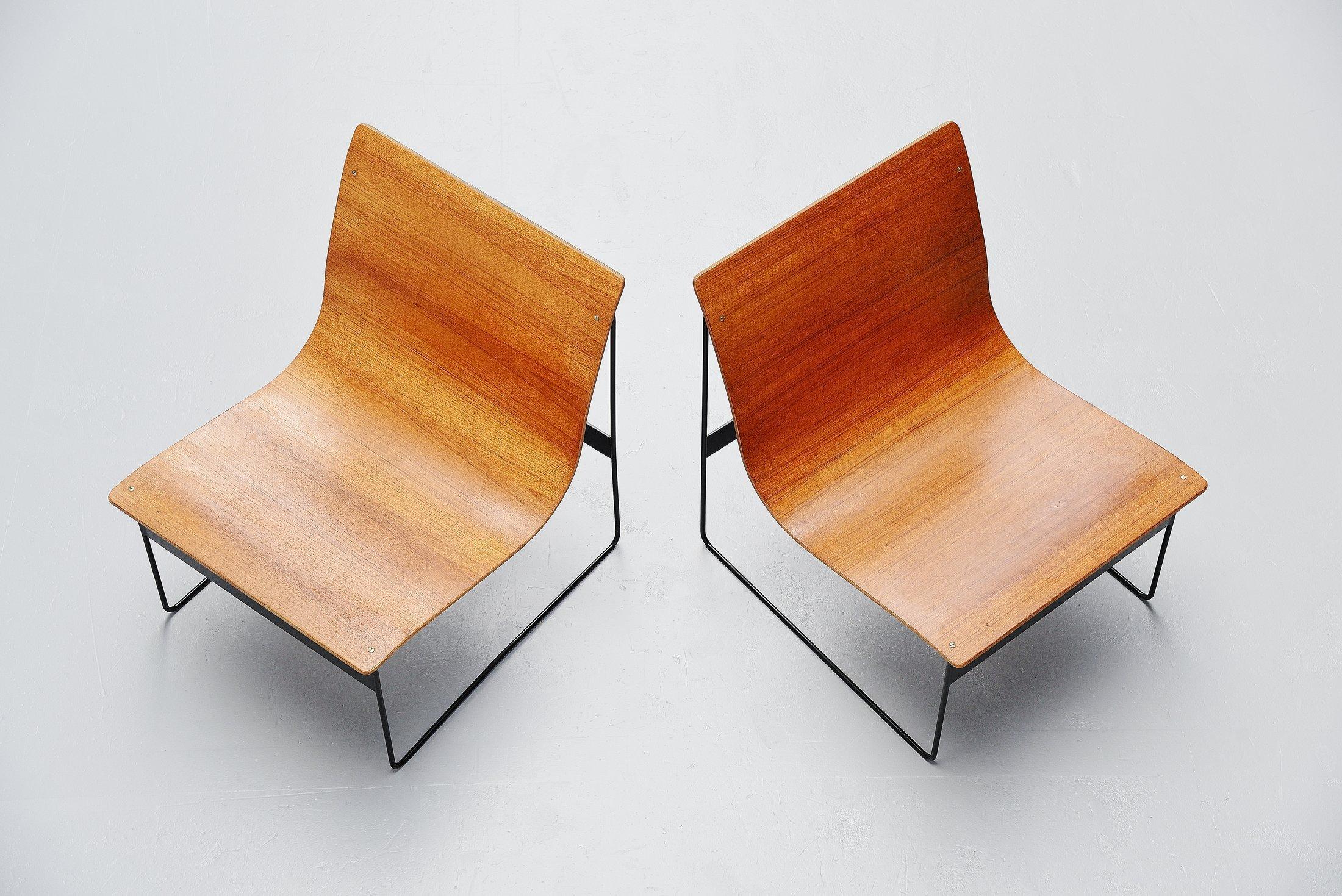 Mid-Century Modern Günter Renkel Rego Lounge Chairs, Germany, 1959