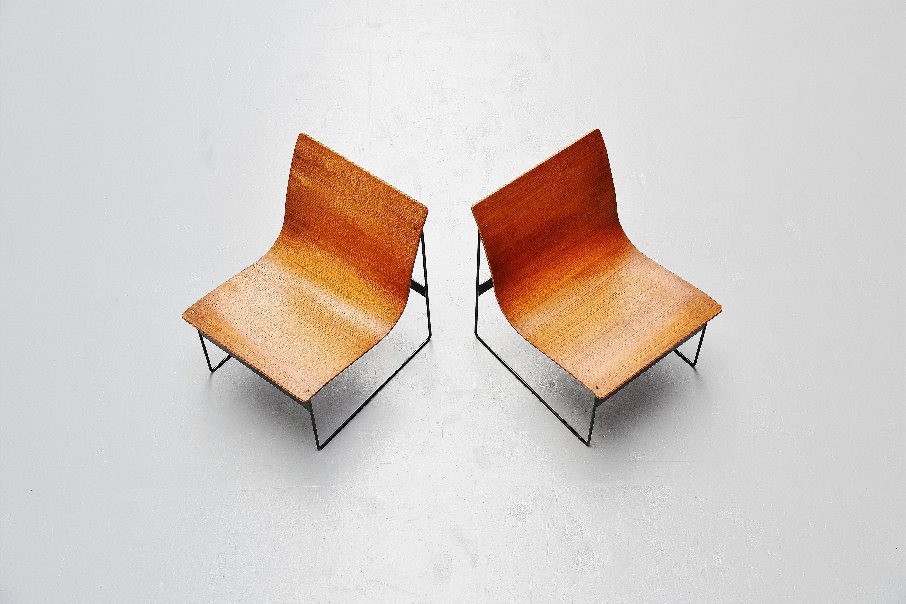 Mid-Century Modern Günter Renkel Rego Lounge Chairs, Germany, 1959
