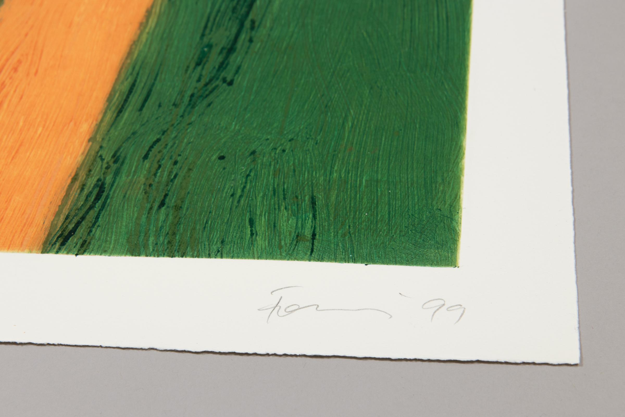 Günther Förg, Hora - Radierung, 1999, Abstrakte Kunst, Minimalismus, Signierter Druck im Angebot 3