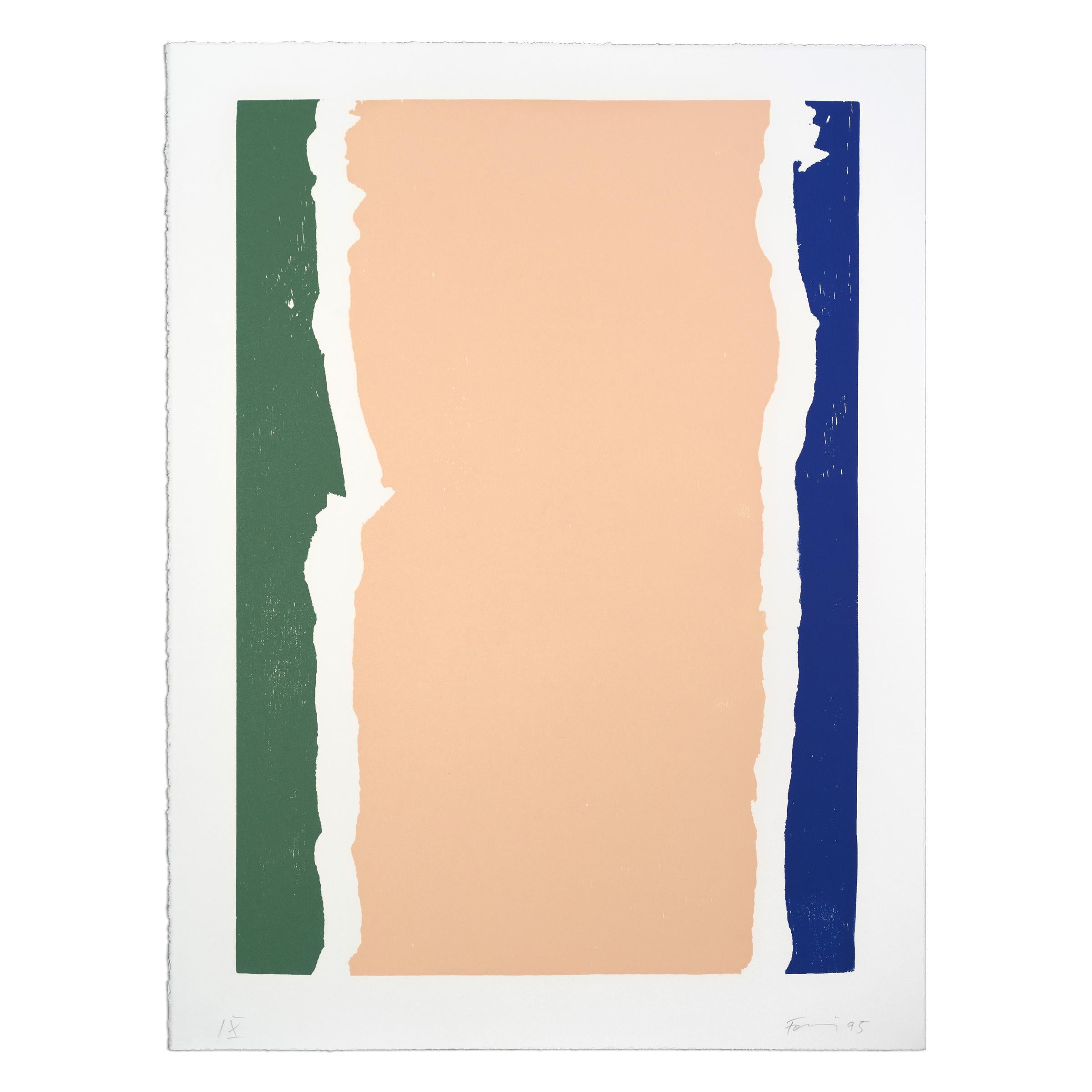 Günther Förg, Untitled (Portfolio Pi) - Signed Woodcut Print, Abstract Art